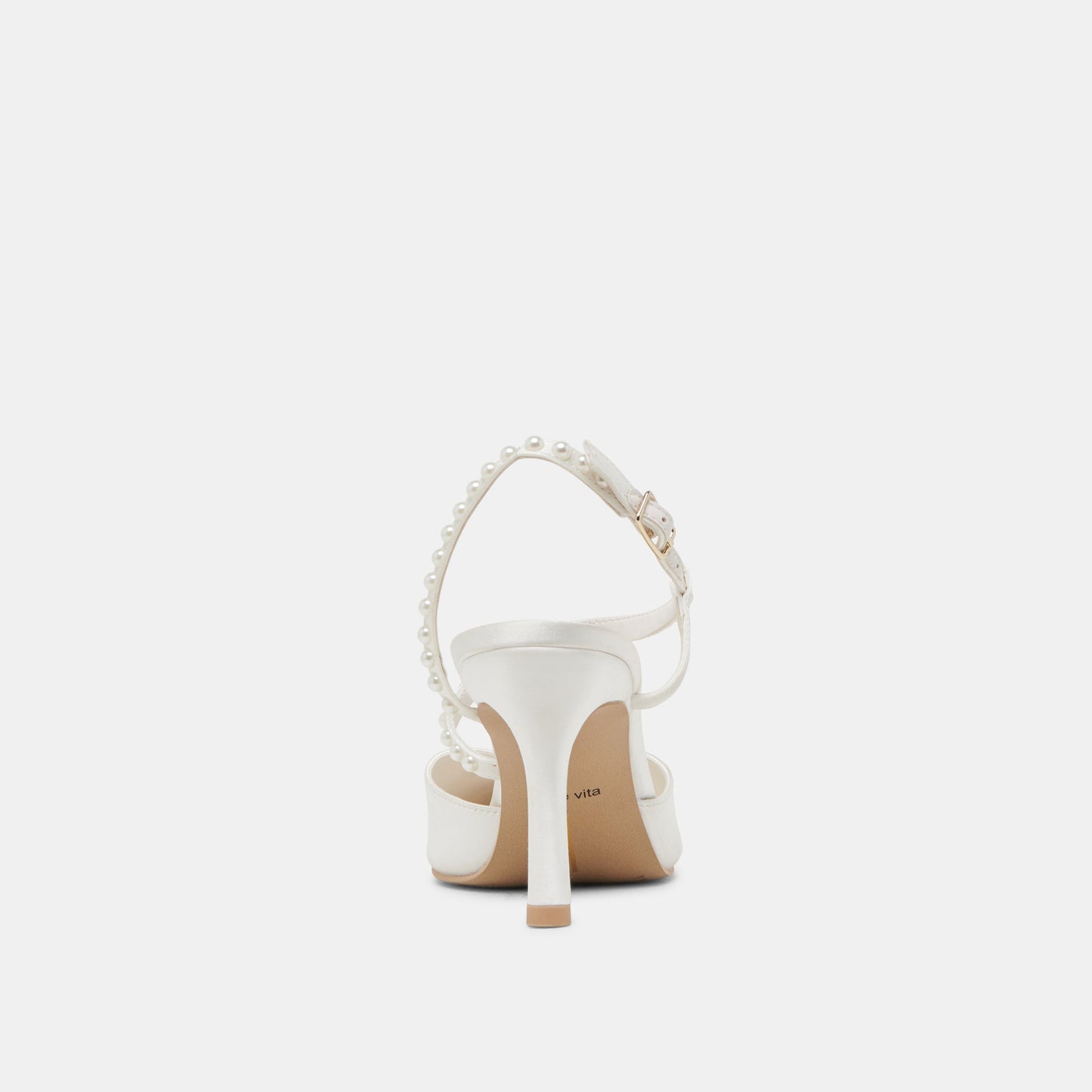 KAMRA PEARL HEELS TRUE WHITE SATIN
 – Dolce Vita