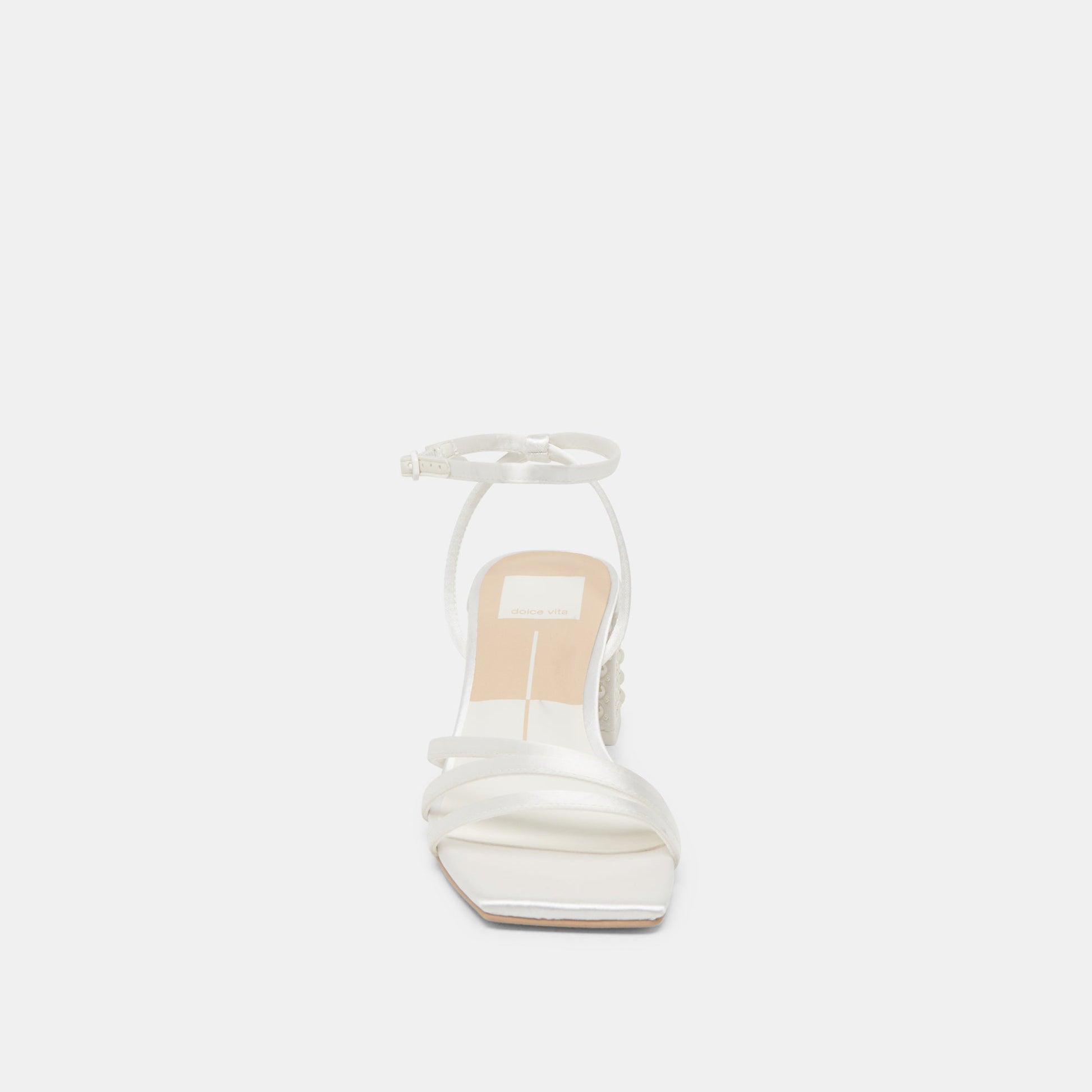 YSABEL PEARL HEELS TRUE WHITE SATIN
 – Dolce Vita