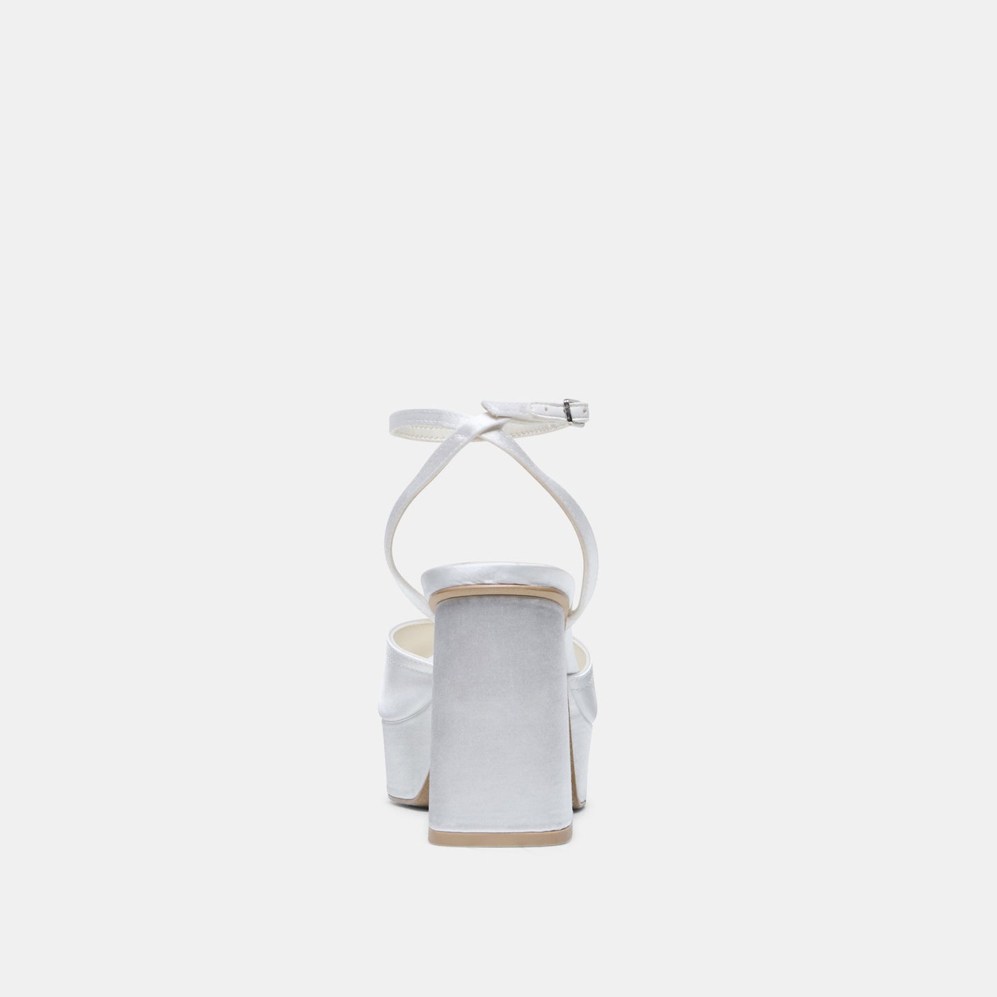 Bryla White Satin Heels
