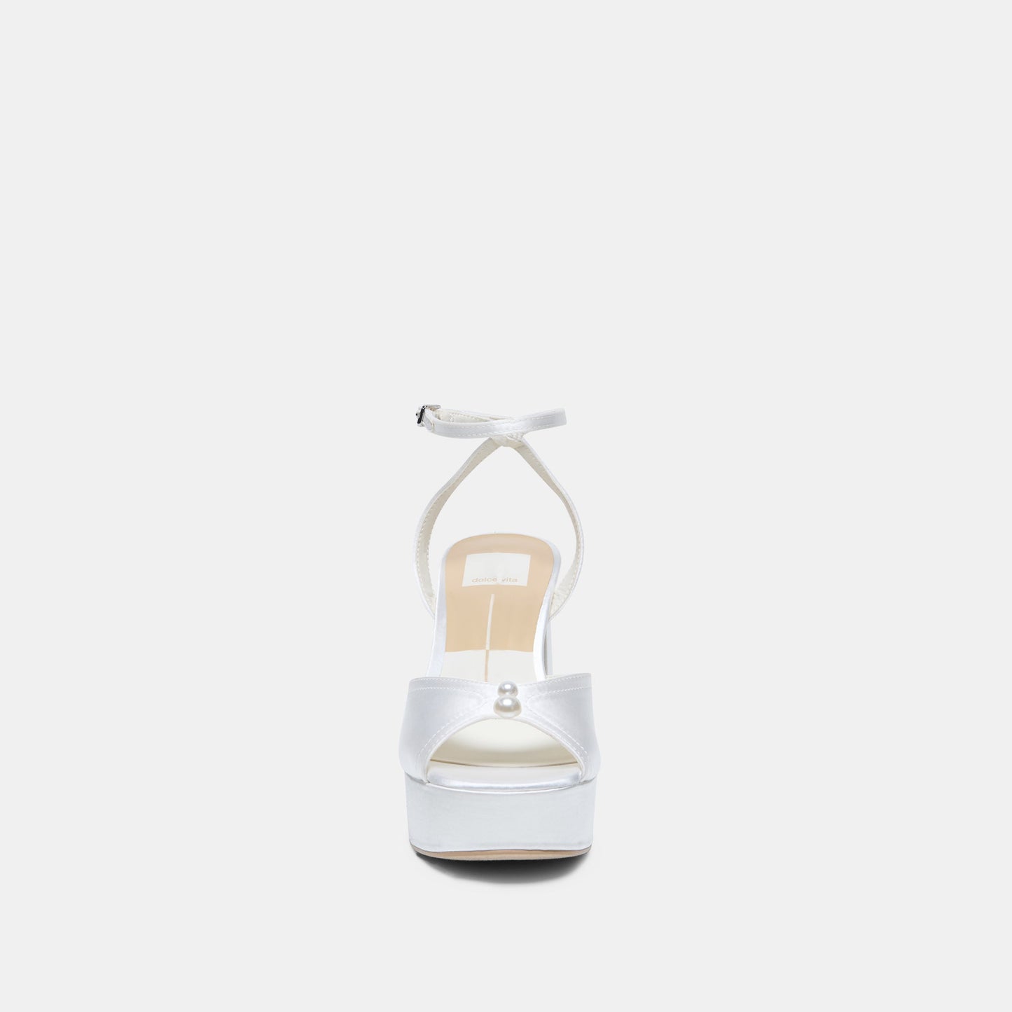 Bryla White Satin Heels