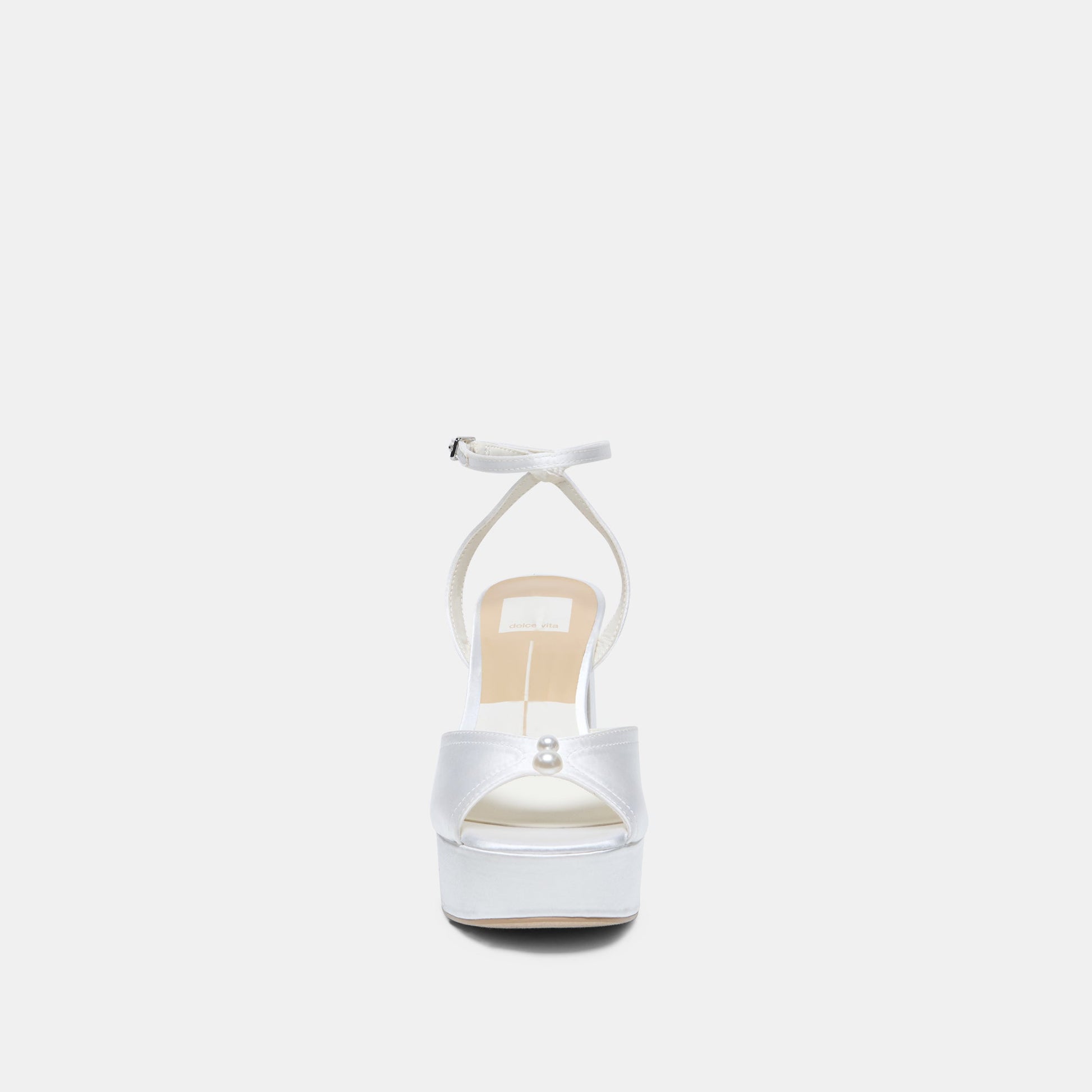 Bryla White Satin Heels