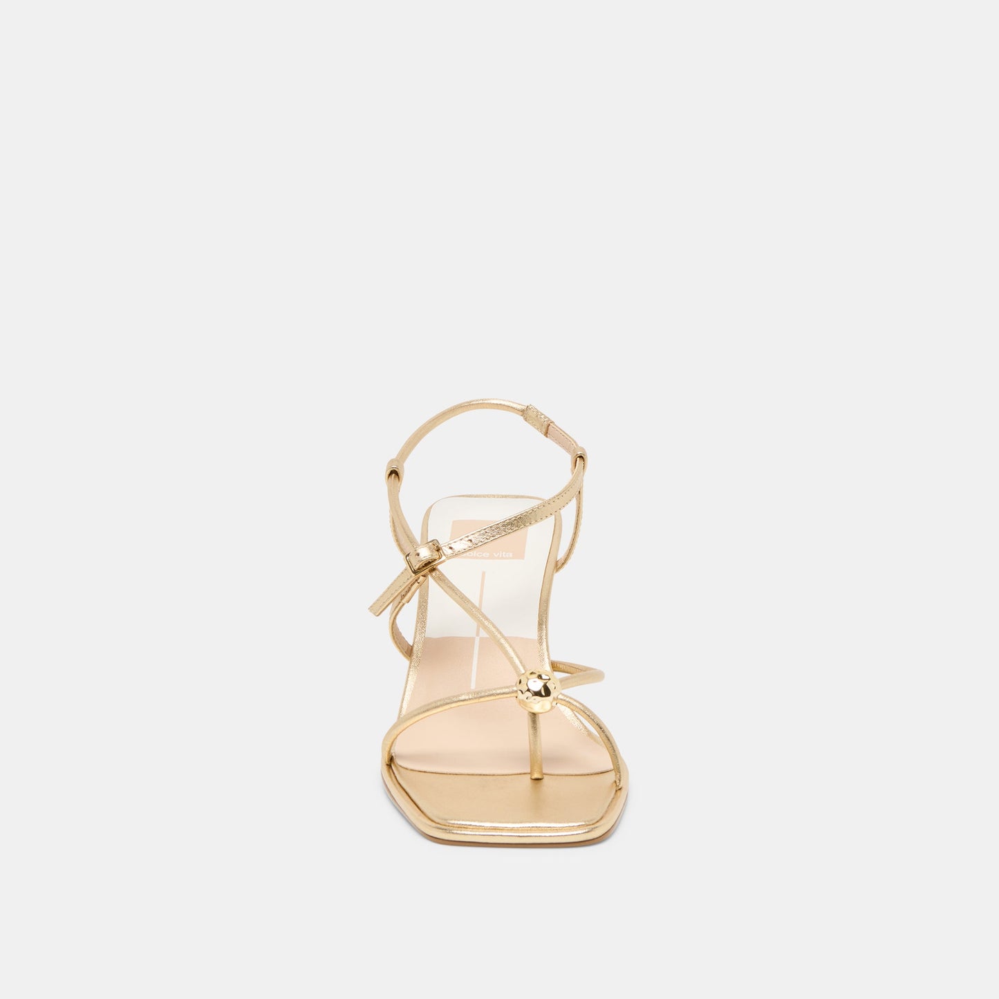 Mylee Gold Distressed Leather Heels