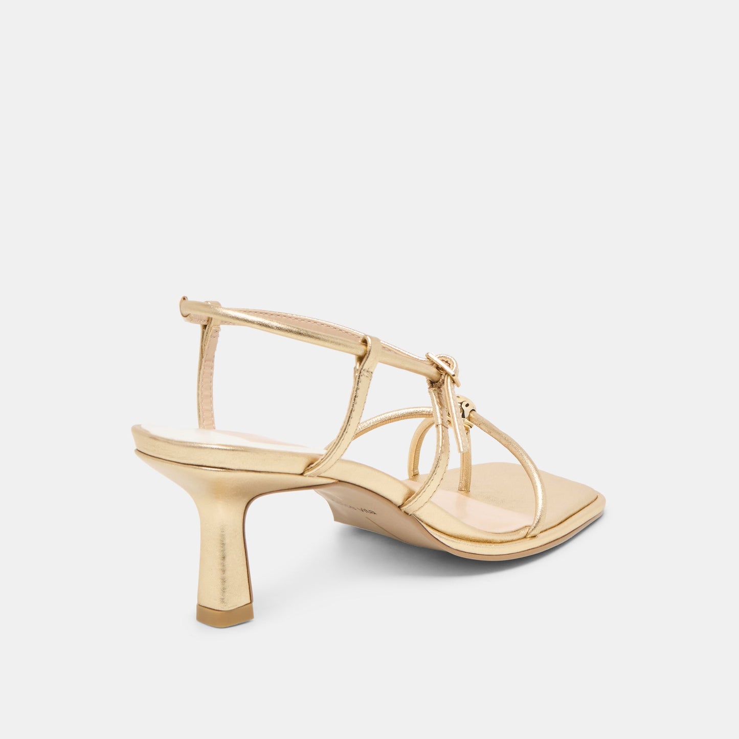 Mylee Gold Distressed Leather Heels