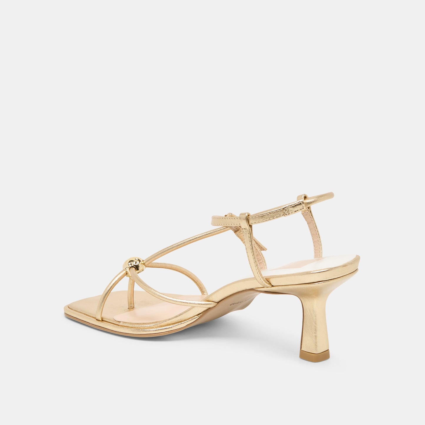 Mylee Gold Distressed Leather Heels
