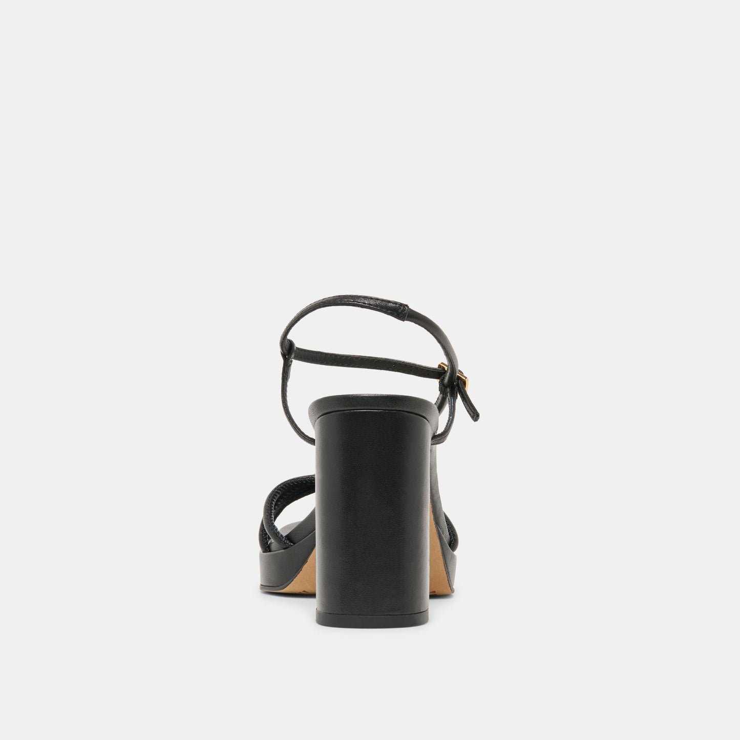 Odete Black Leather Heels
