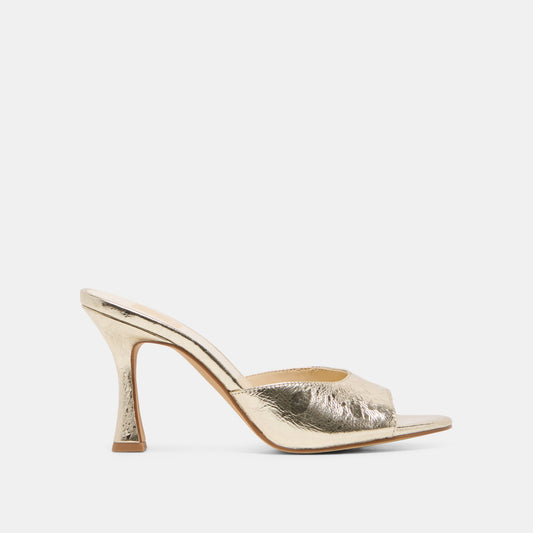 Rosha Platinum Distressed Leather Heels