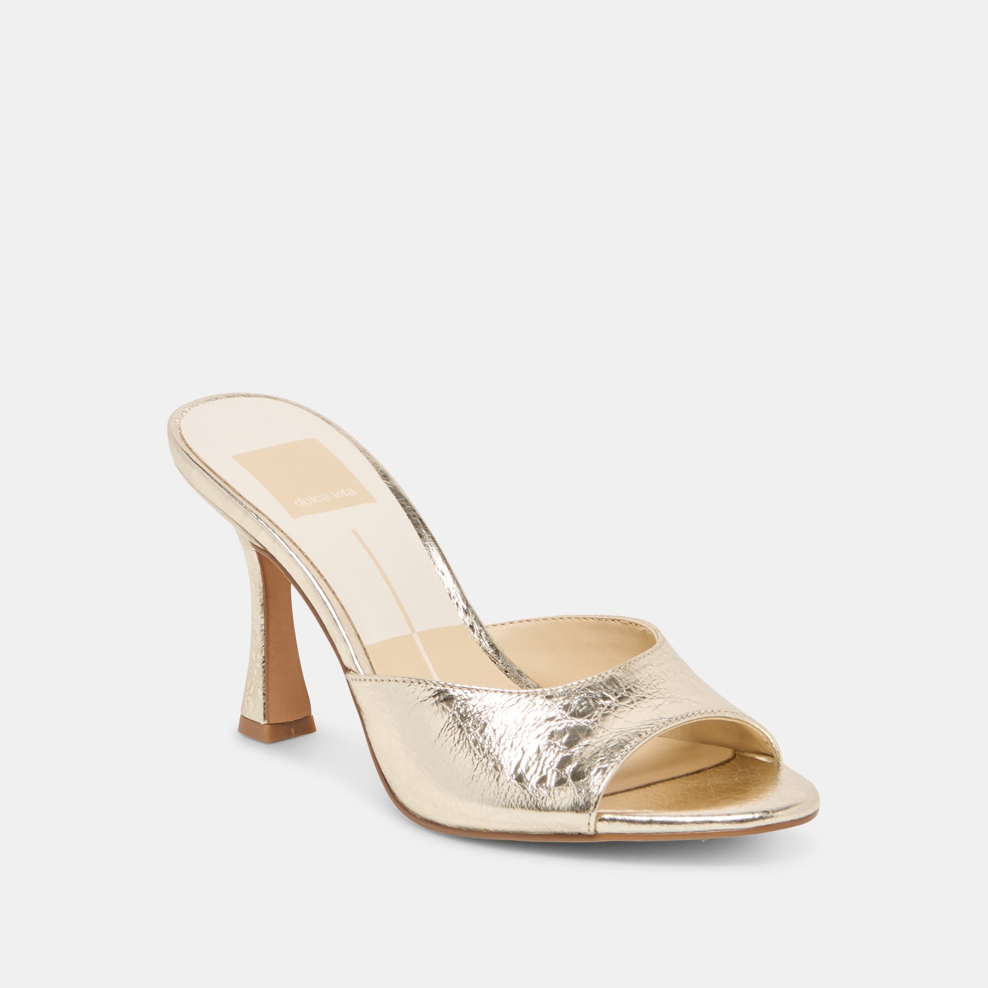 Rosha Platinum Distressed Leather Heels