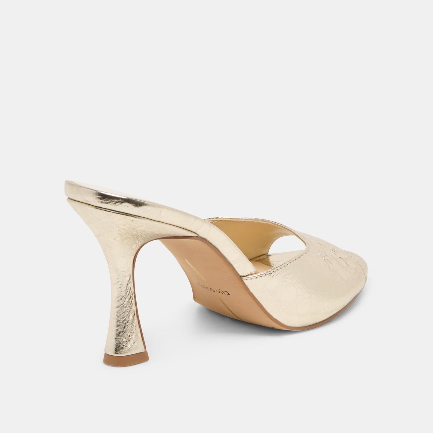 Rosha Platinum Distressed Leather Heels