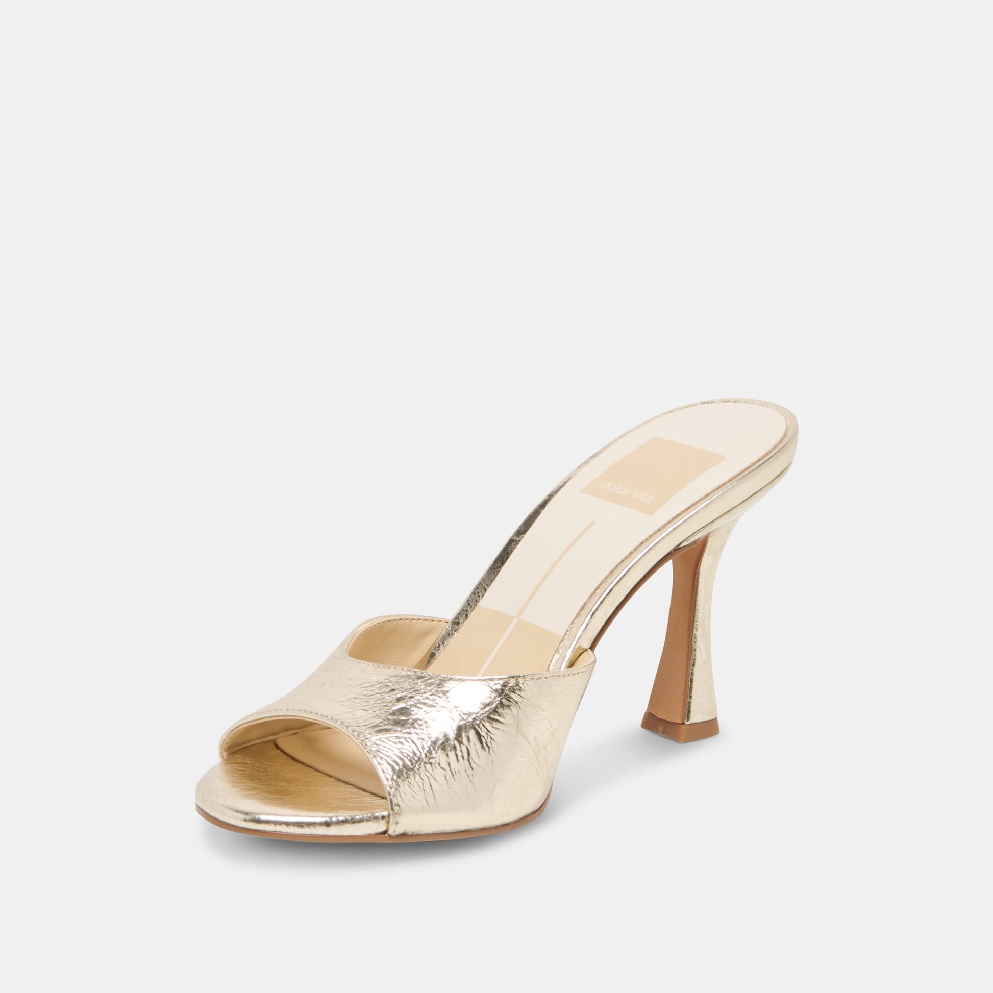 Rosha Platinum Distressed Leather Heels