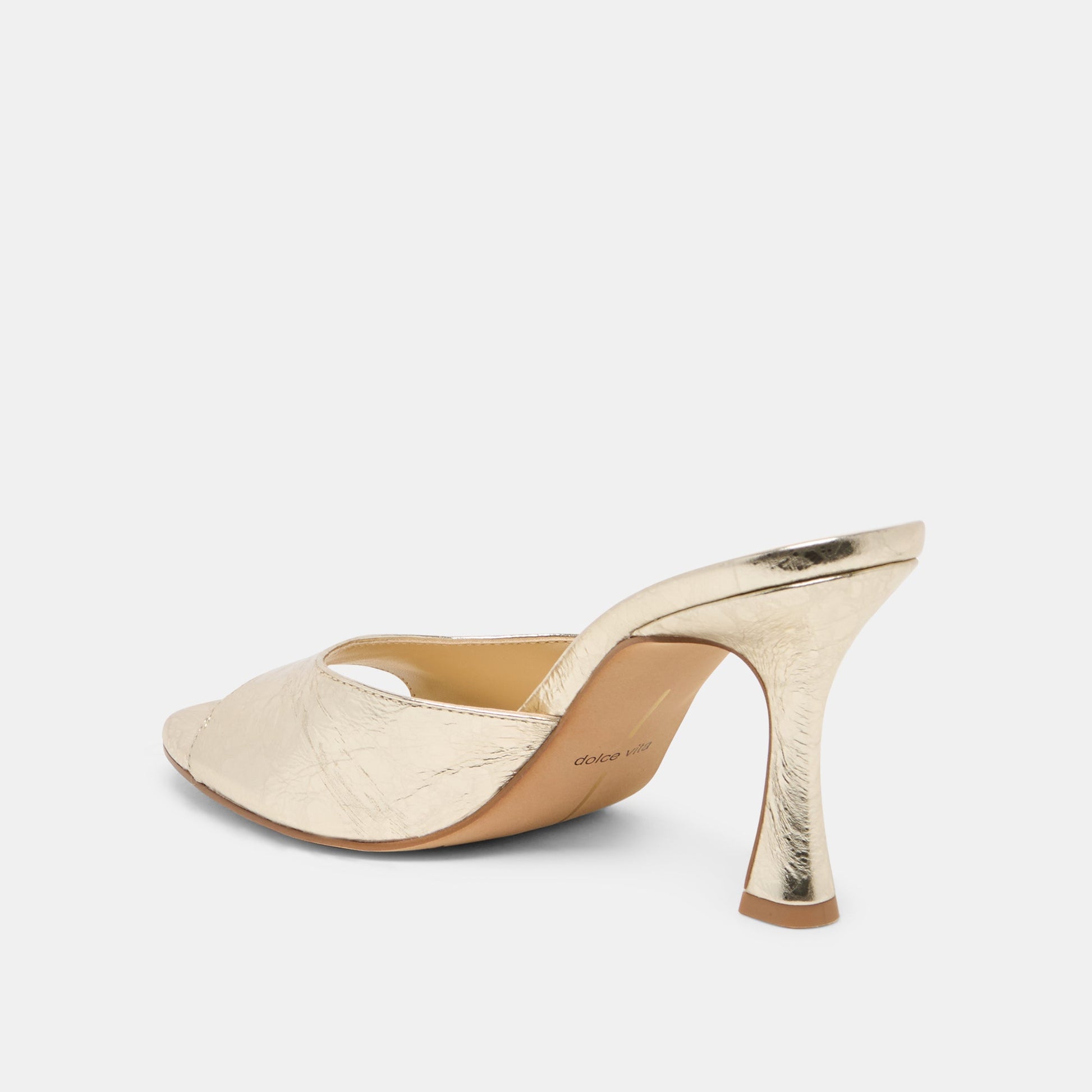 Rosha Platinum Distressed Leather Heels