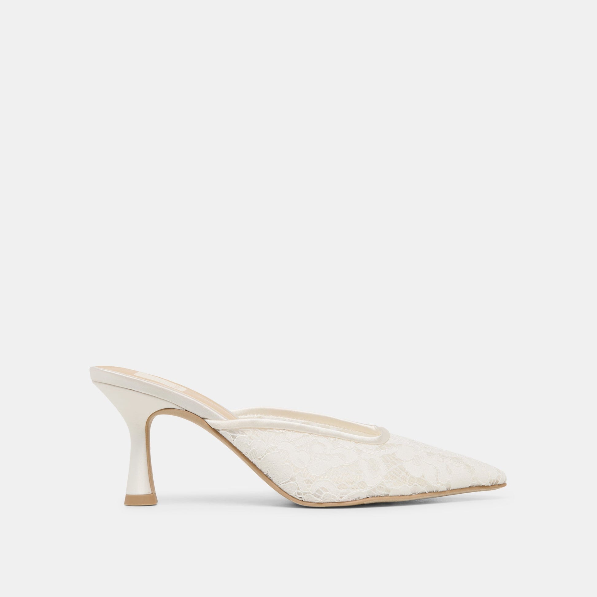 Cleo High True White Lace Heels