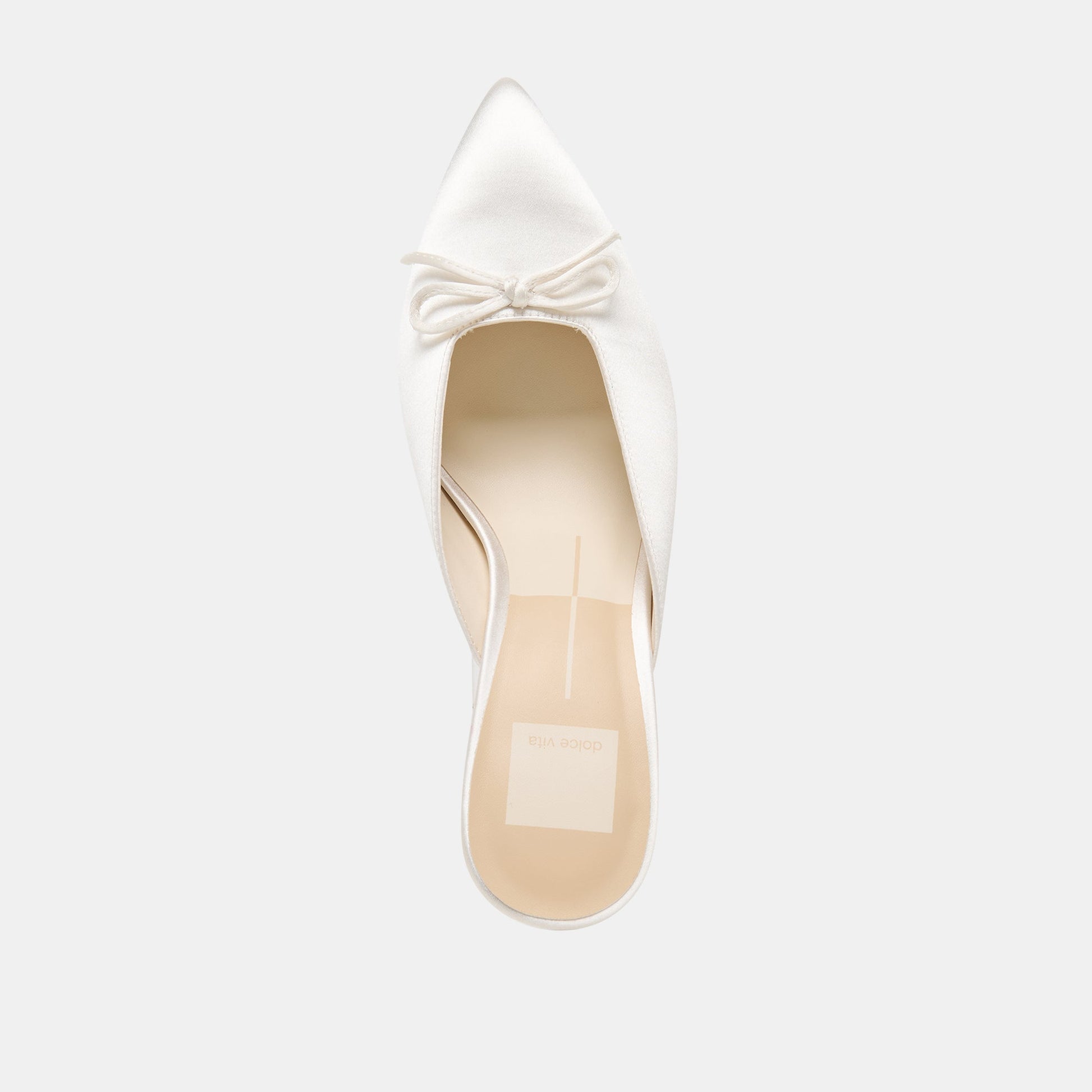 Cleo High Off White Satin Heels