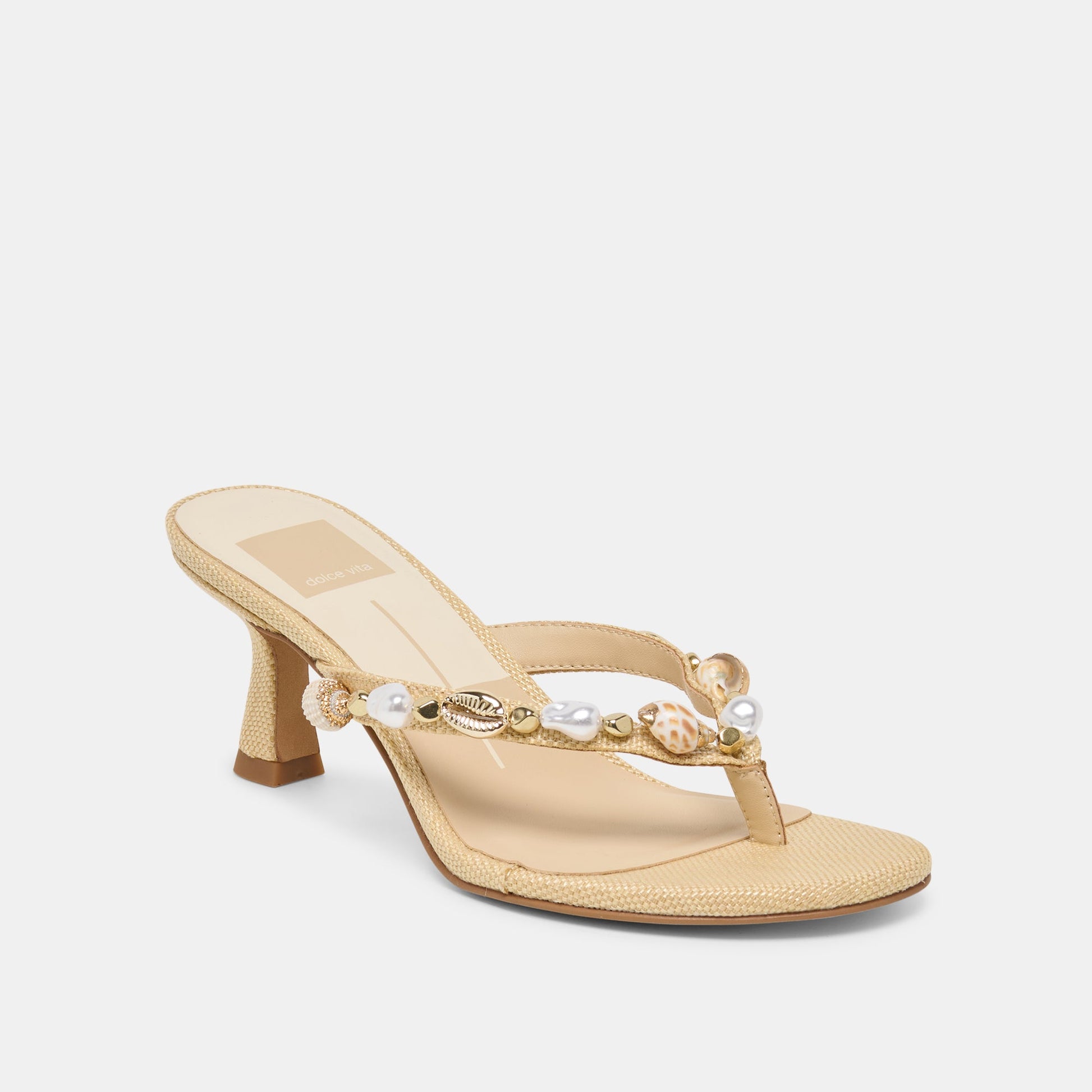 Daksie Lt Natural Raffia Heels