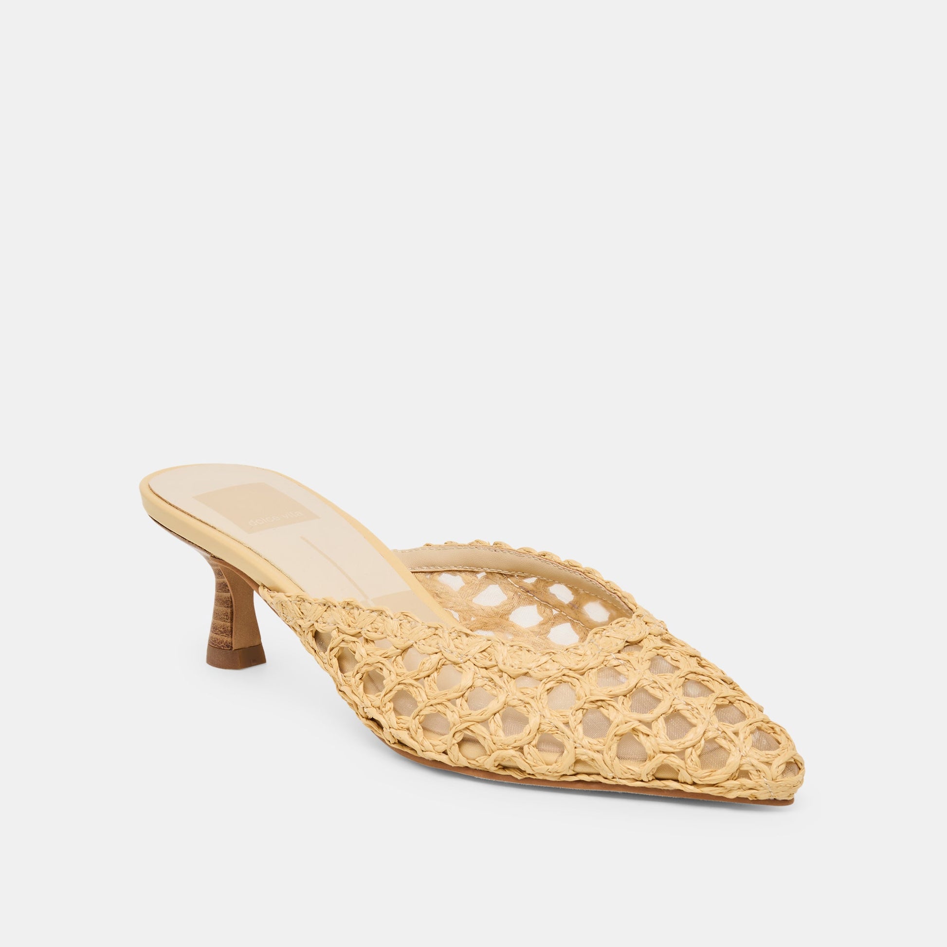 Cleo Loop Natural Raffia Heels