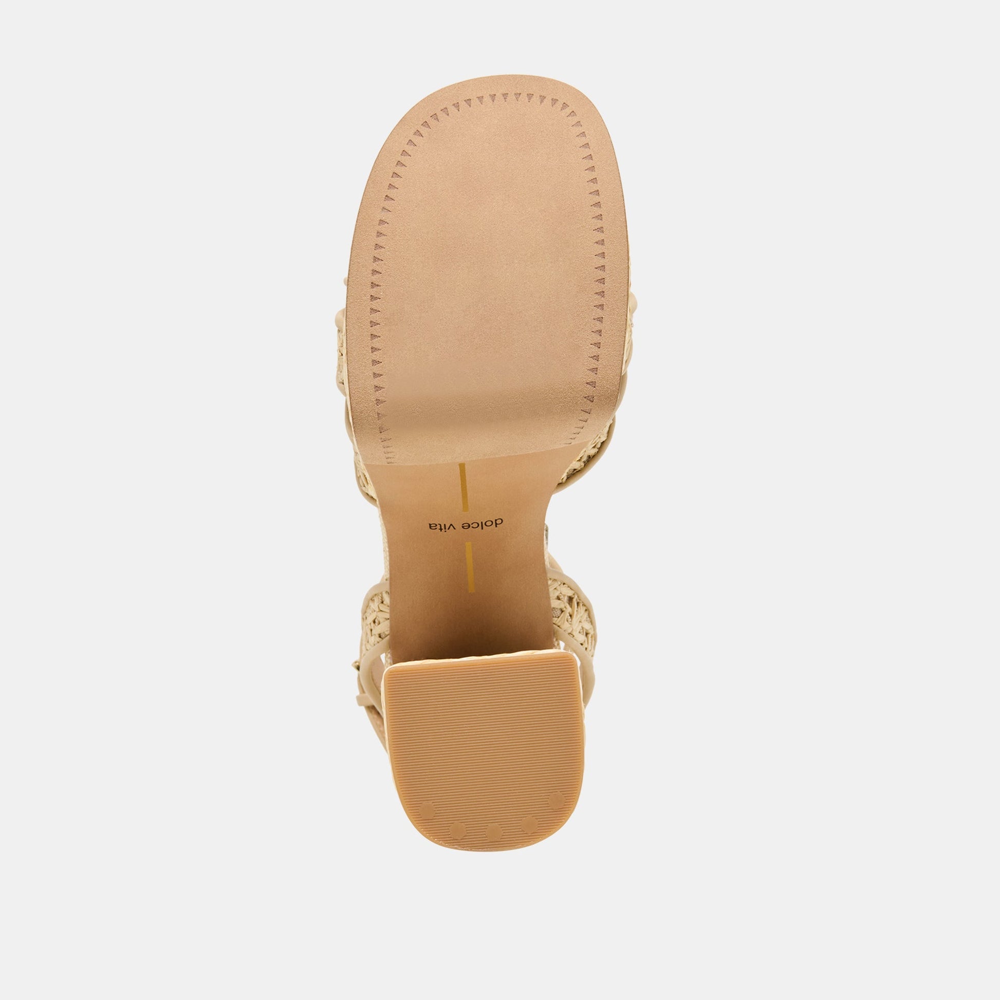 Danila Lt Natural Cross Hatch Raffia Heels