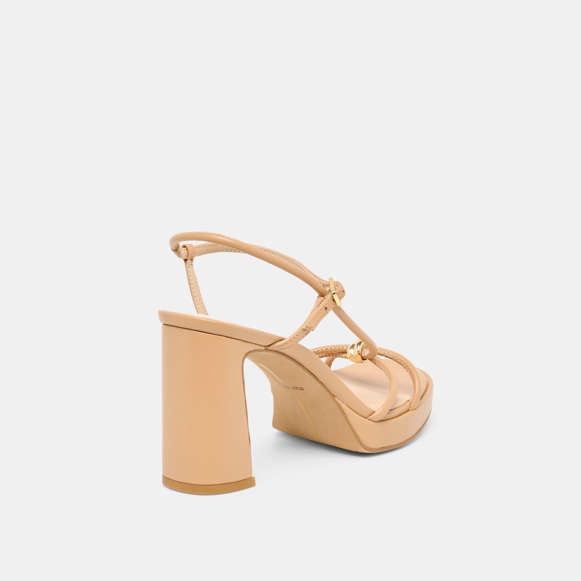 Odete Lt Tan Leather Heels