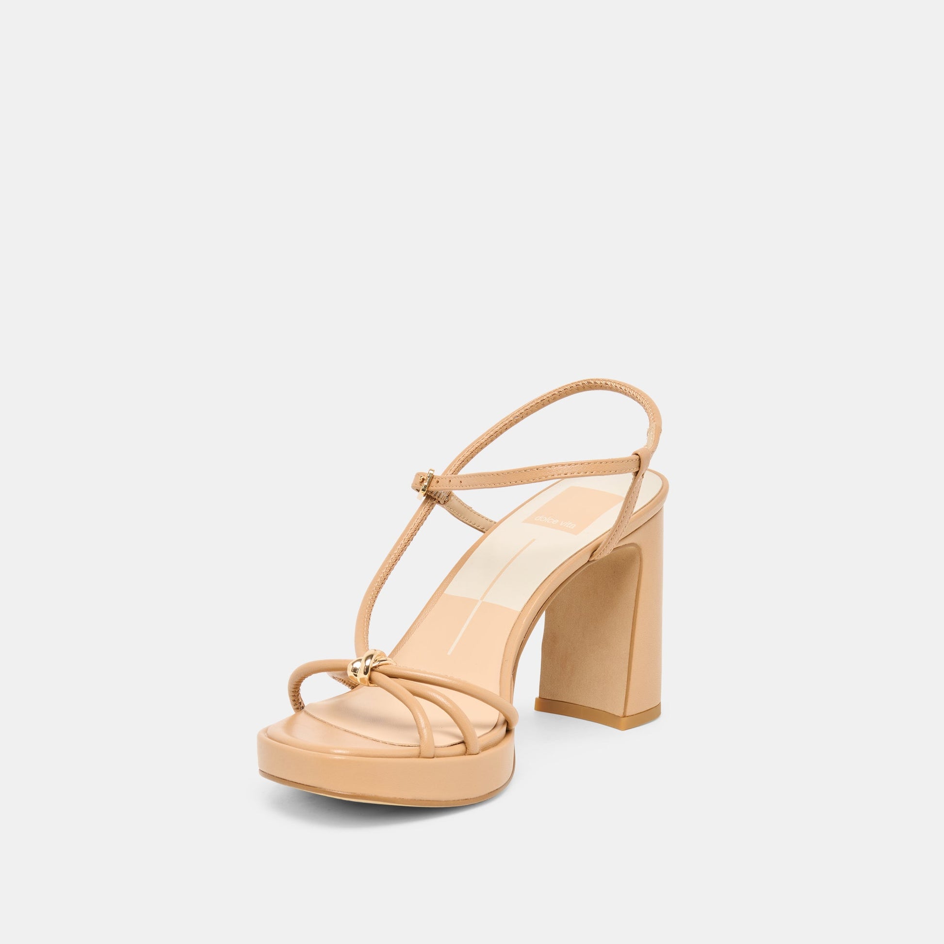 Odete Lt Tan Leather Heels