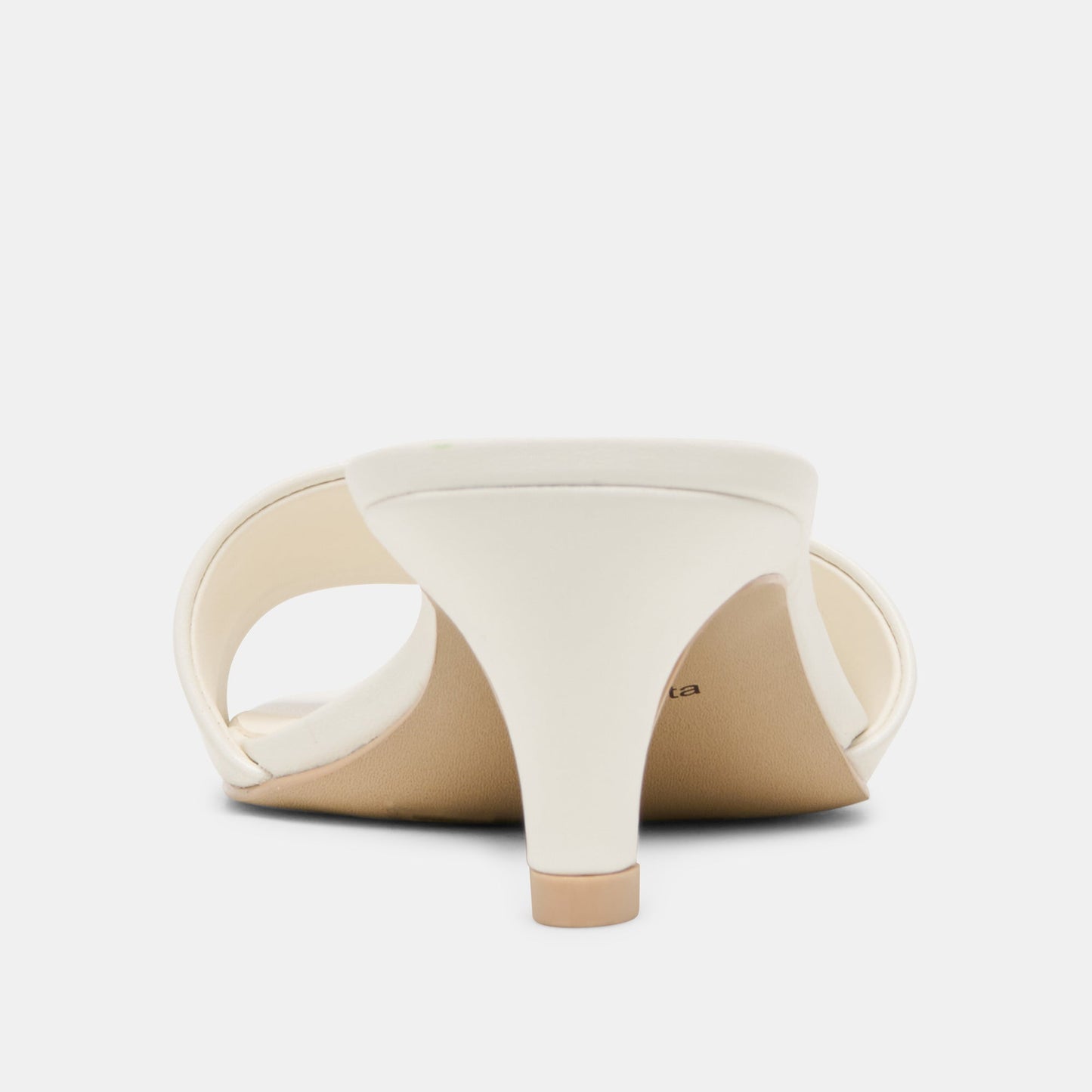 Rexa True White Leather Heels