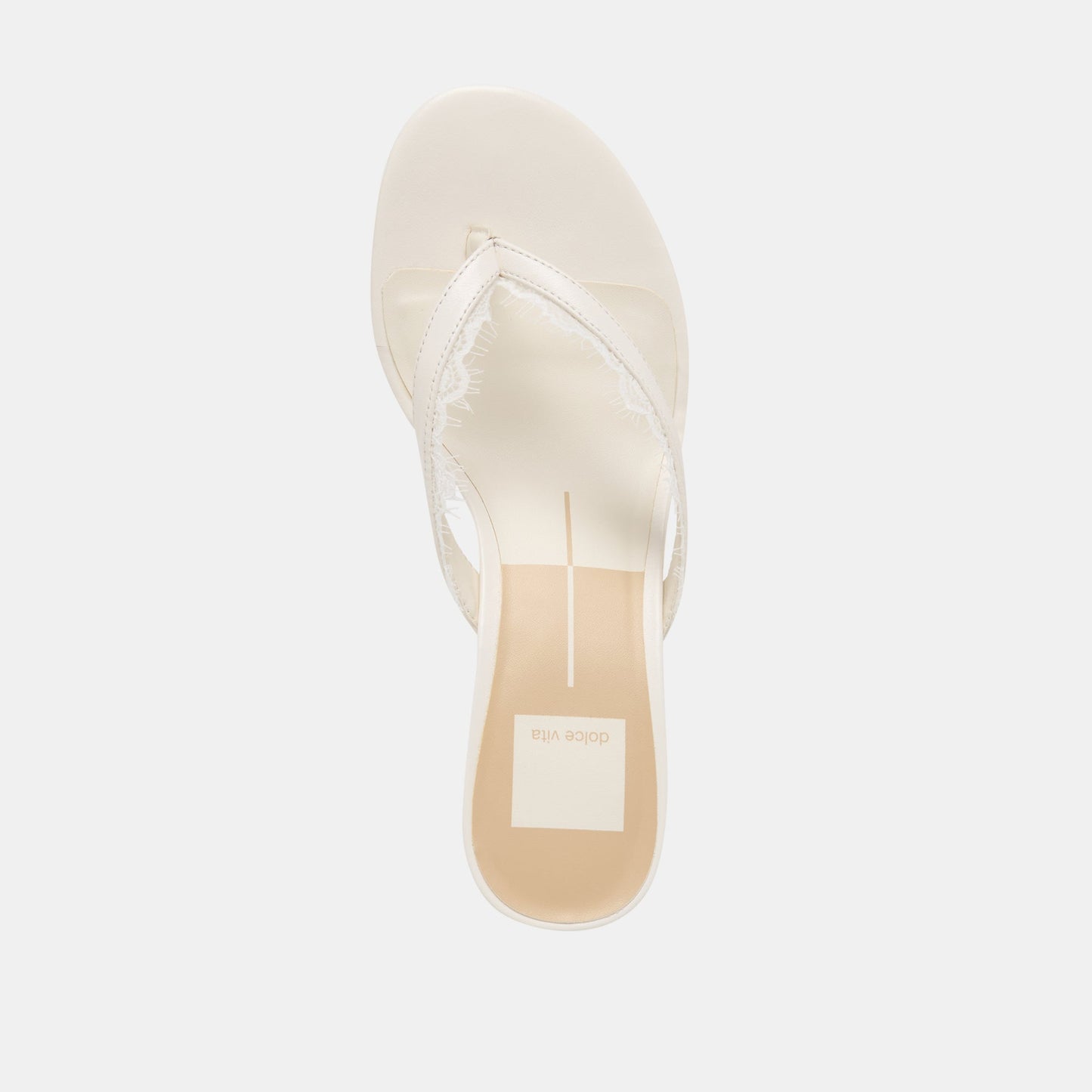 Daksie Lace True White Leather Heels