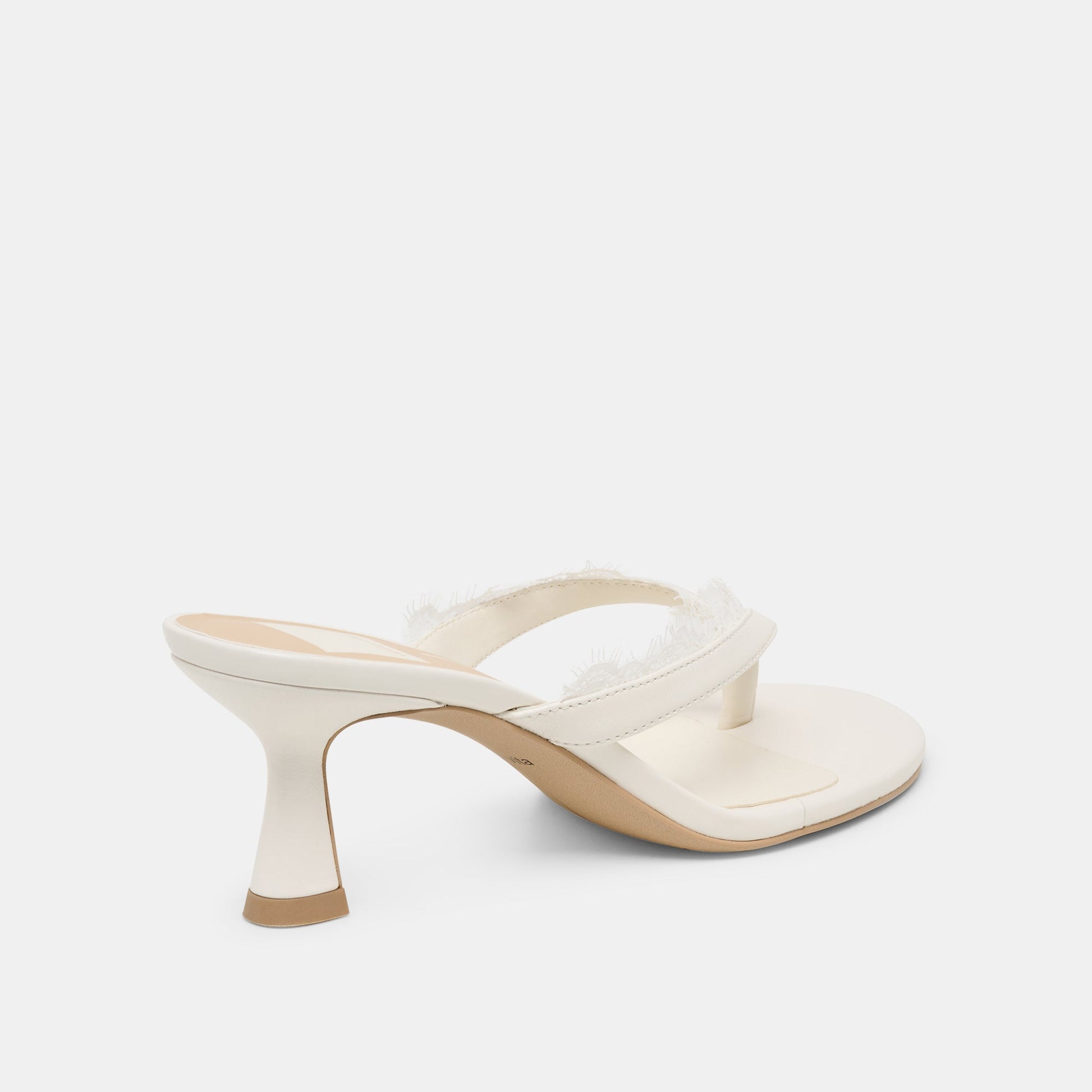 Daksie Lace True White Leather Heels