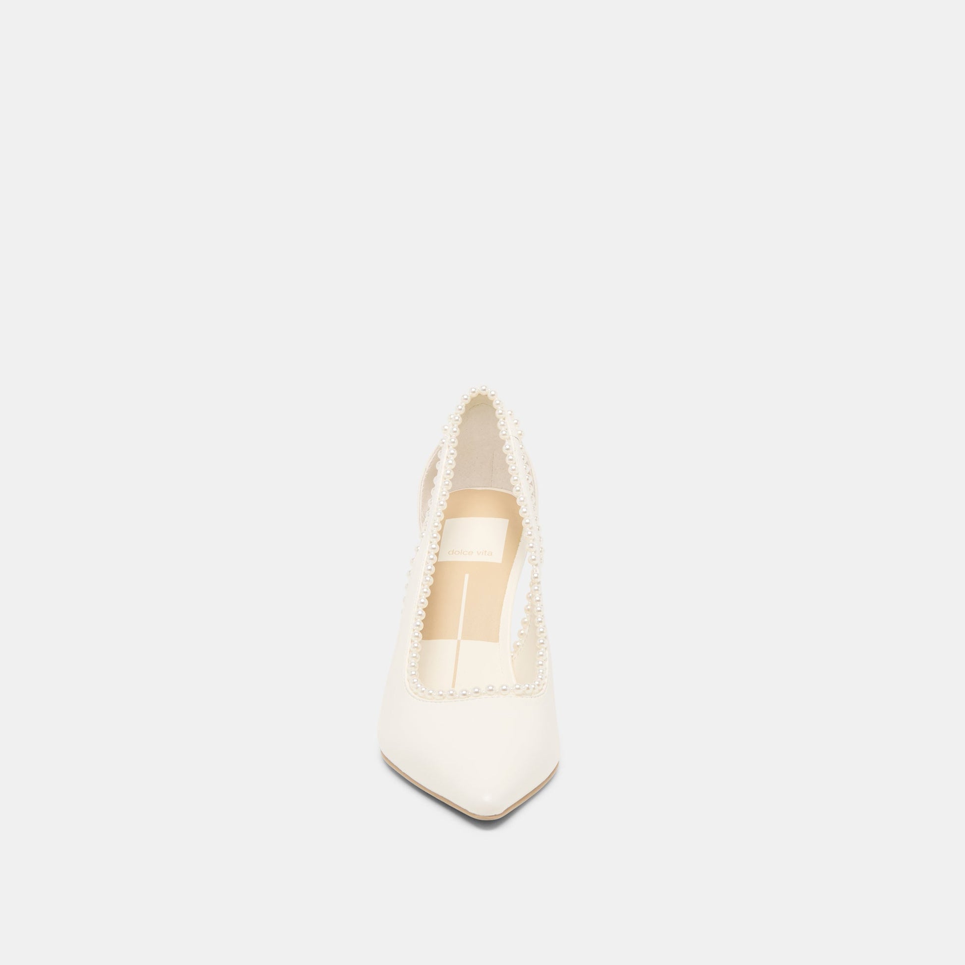 Kelson Pearl True White Leather Heels