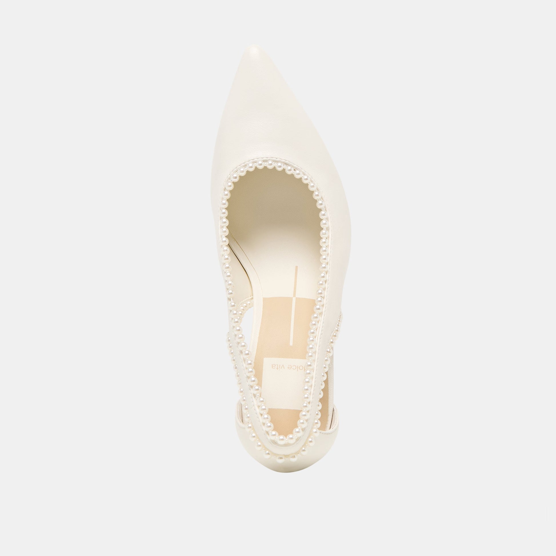 Kelson Pearl True White Leather Heels