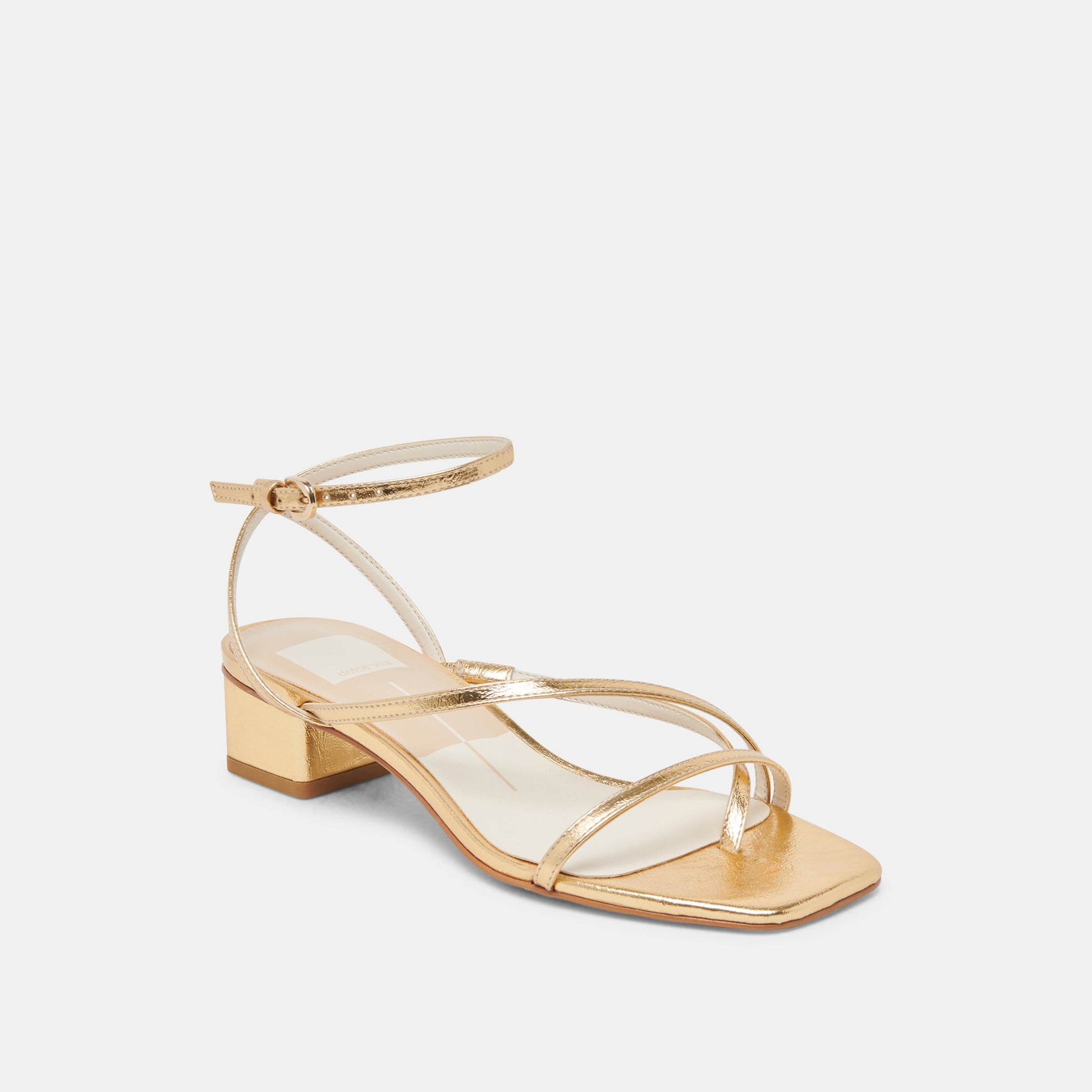 Karlos Wide Gold Metallic Stella Sandals
