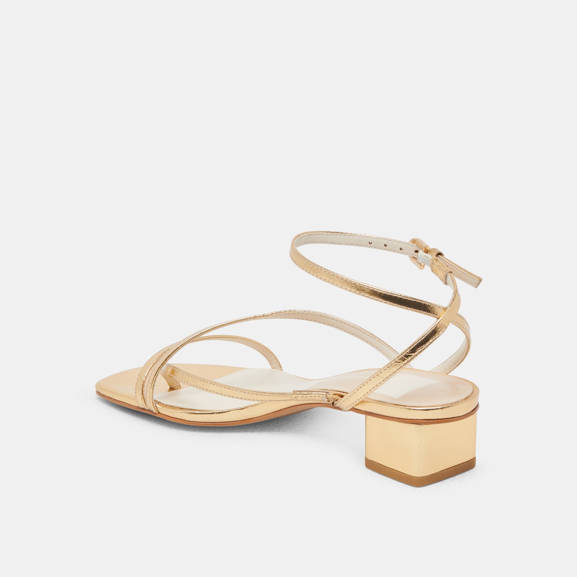 Karlos Wide Gold Metallic Stella Sandals