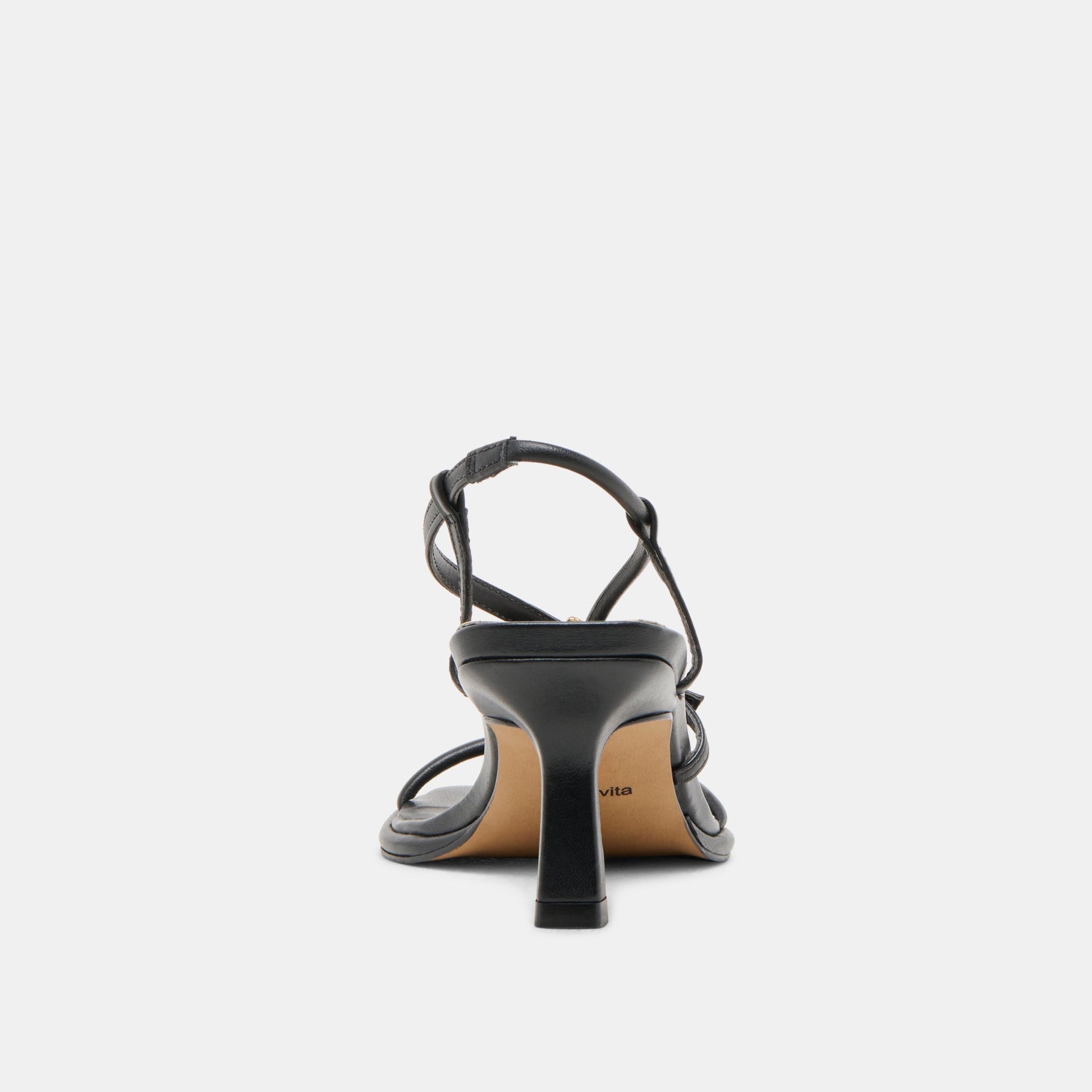 Mylee Black Leather Heels