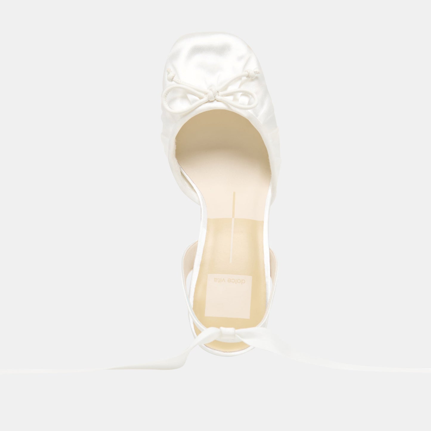Tisha True White Satin Heels