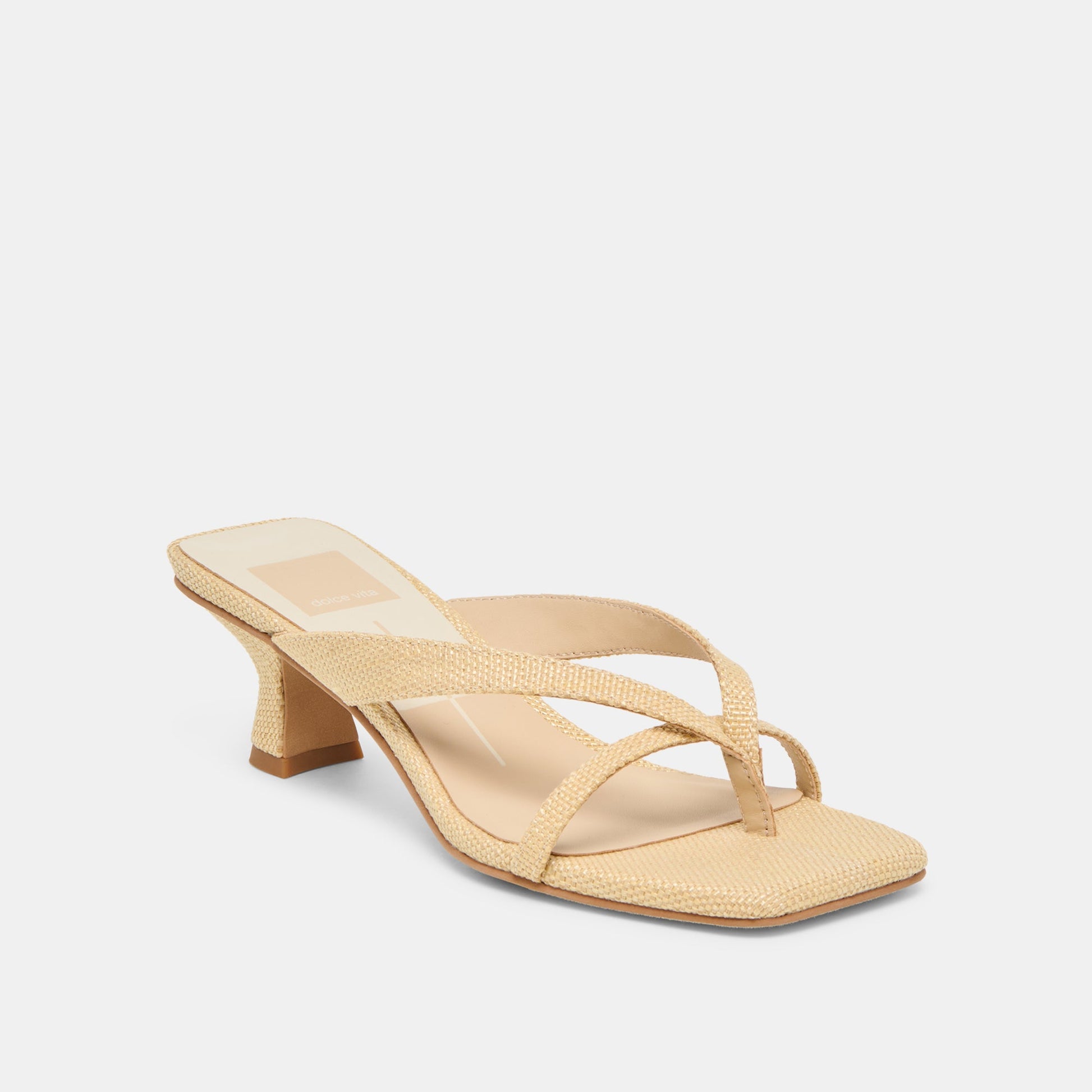 Brevel Natural Raffia Heels