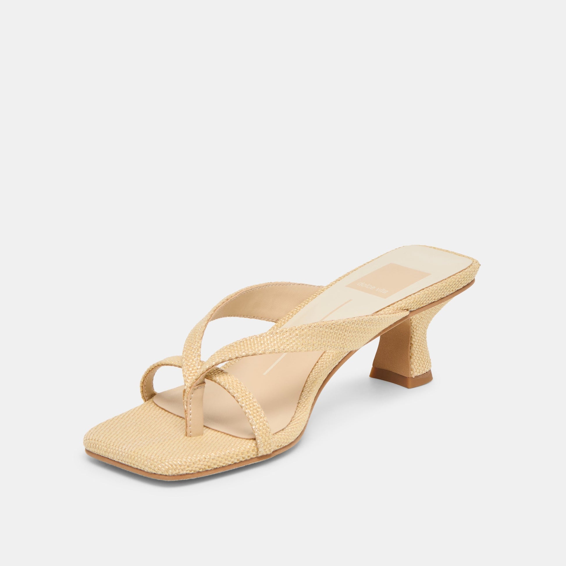 Brevel Natural Raffia Heels