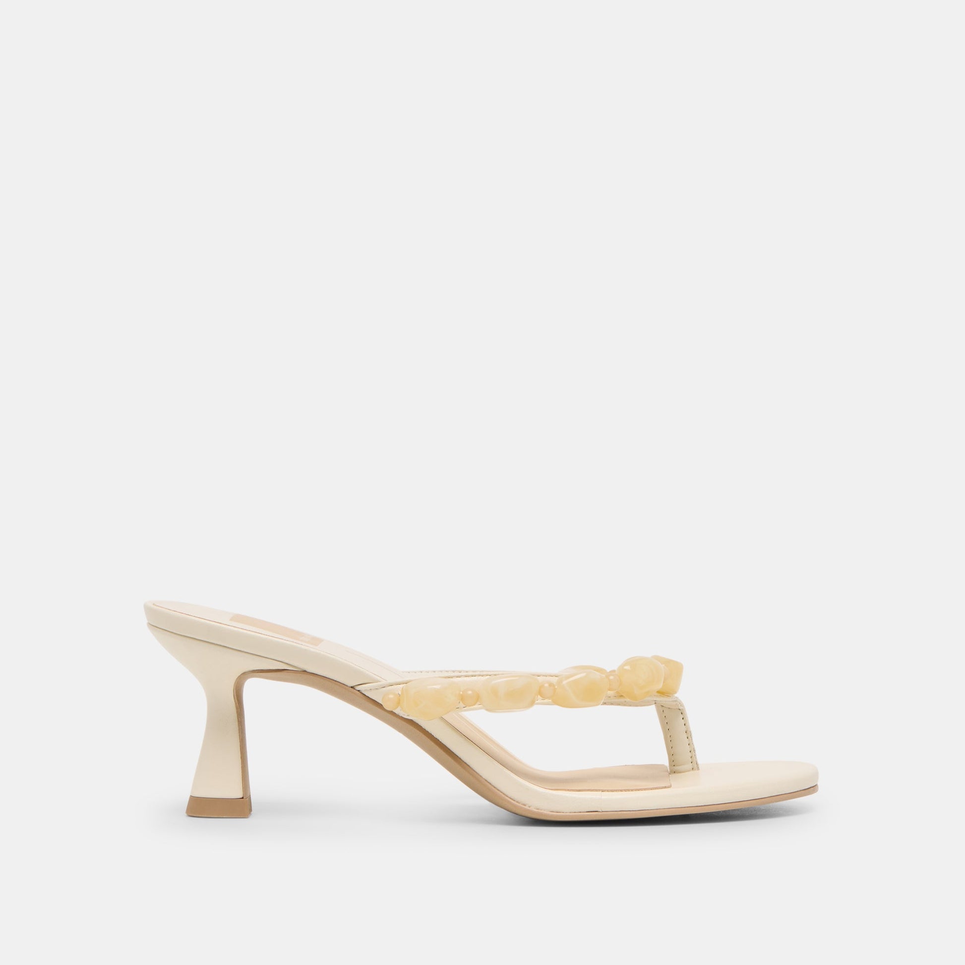 Daksie Off White Leather Heels