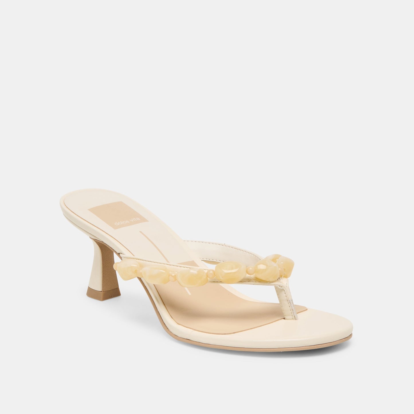 Daksie Off White Leather Heels