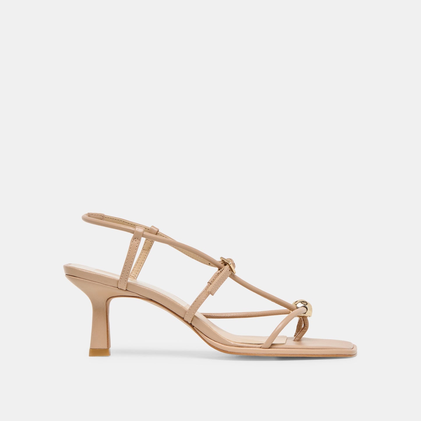 Manji Wide Light Tan Leather Heels