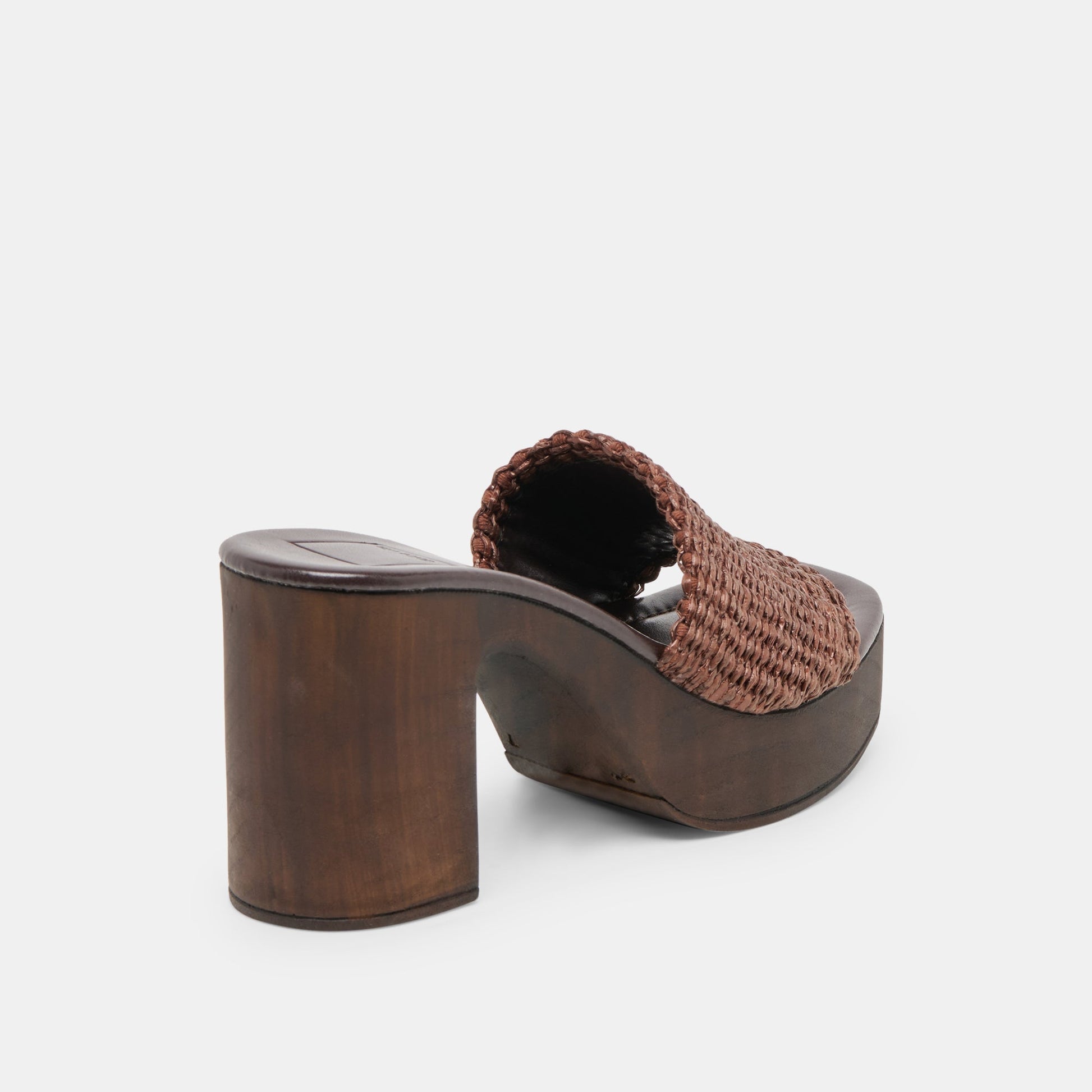 Celest Chocolate Raffia Heels