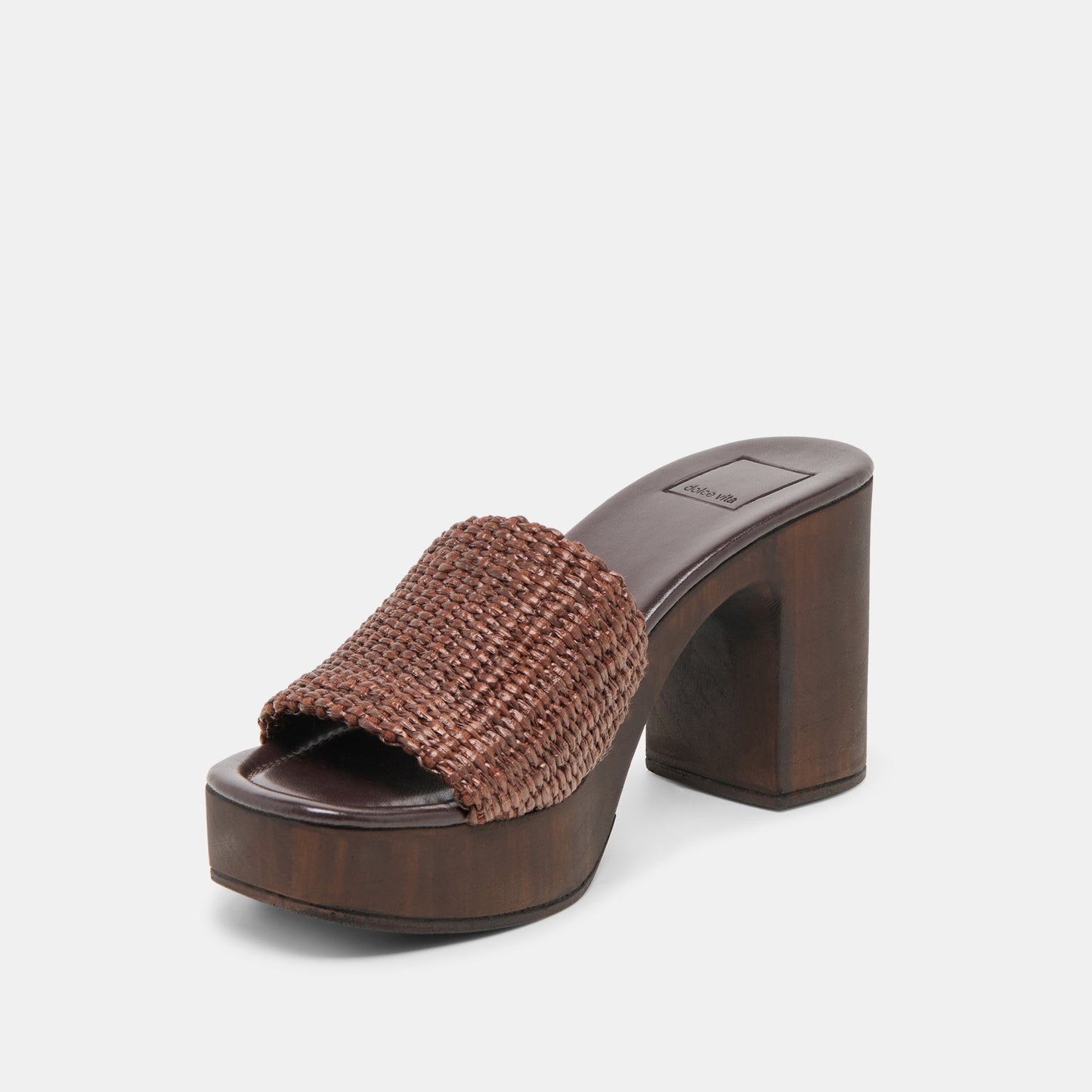 Celest Chocolate Raffia Heels