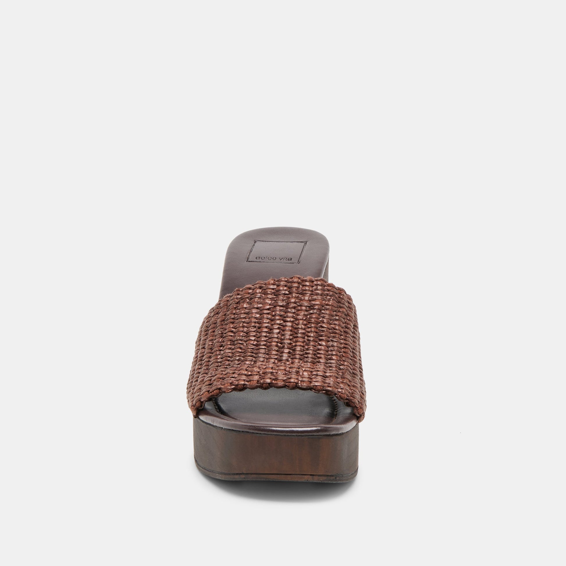 Celest Chocolate Raffia Heels
