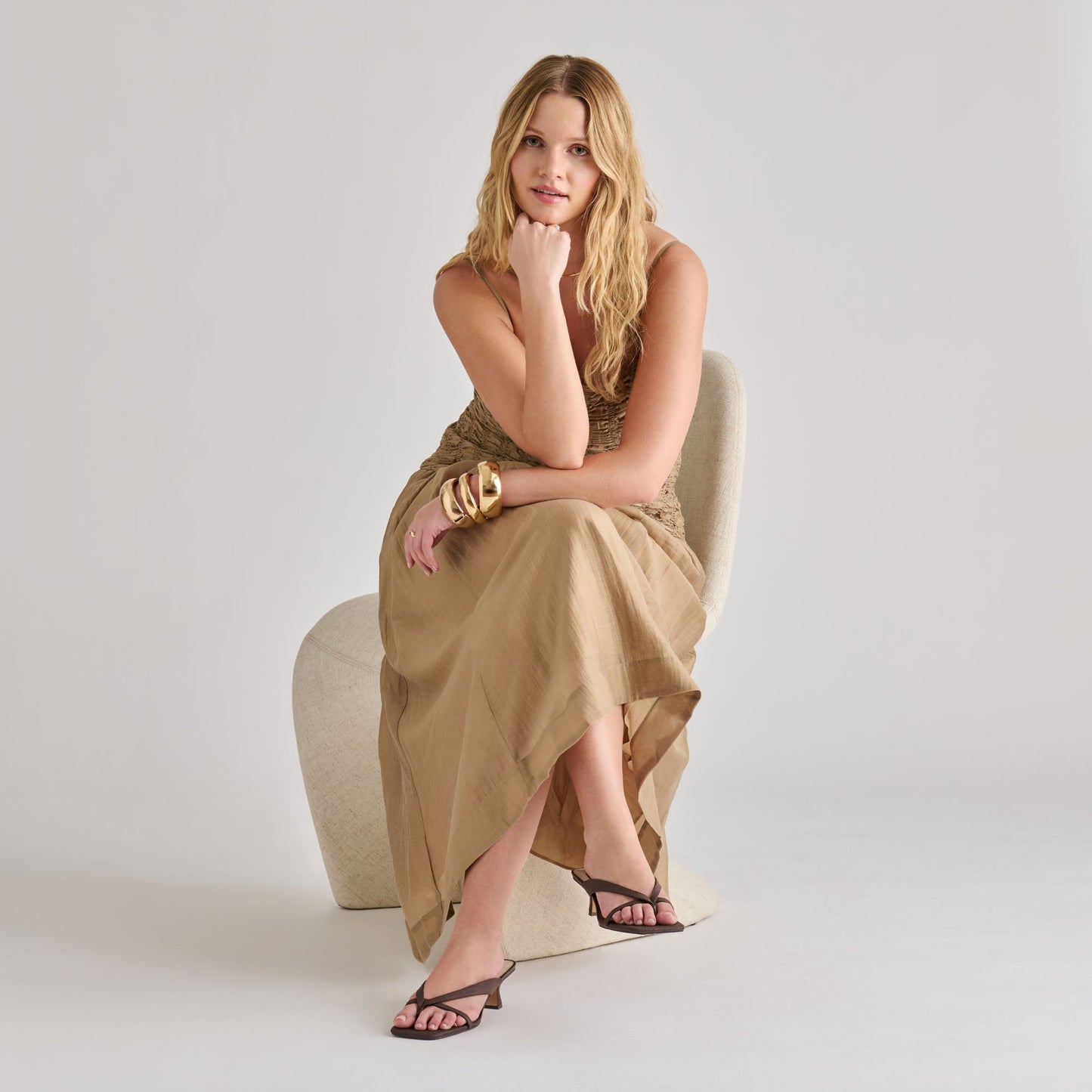 Brevel Chocolate Raffia Heels