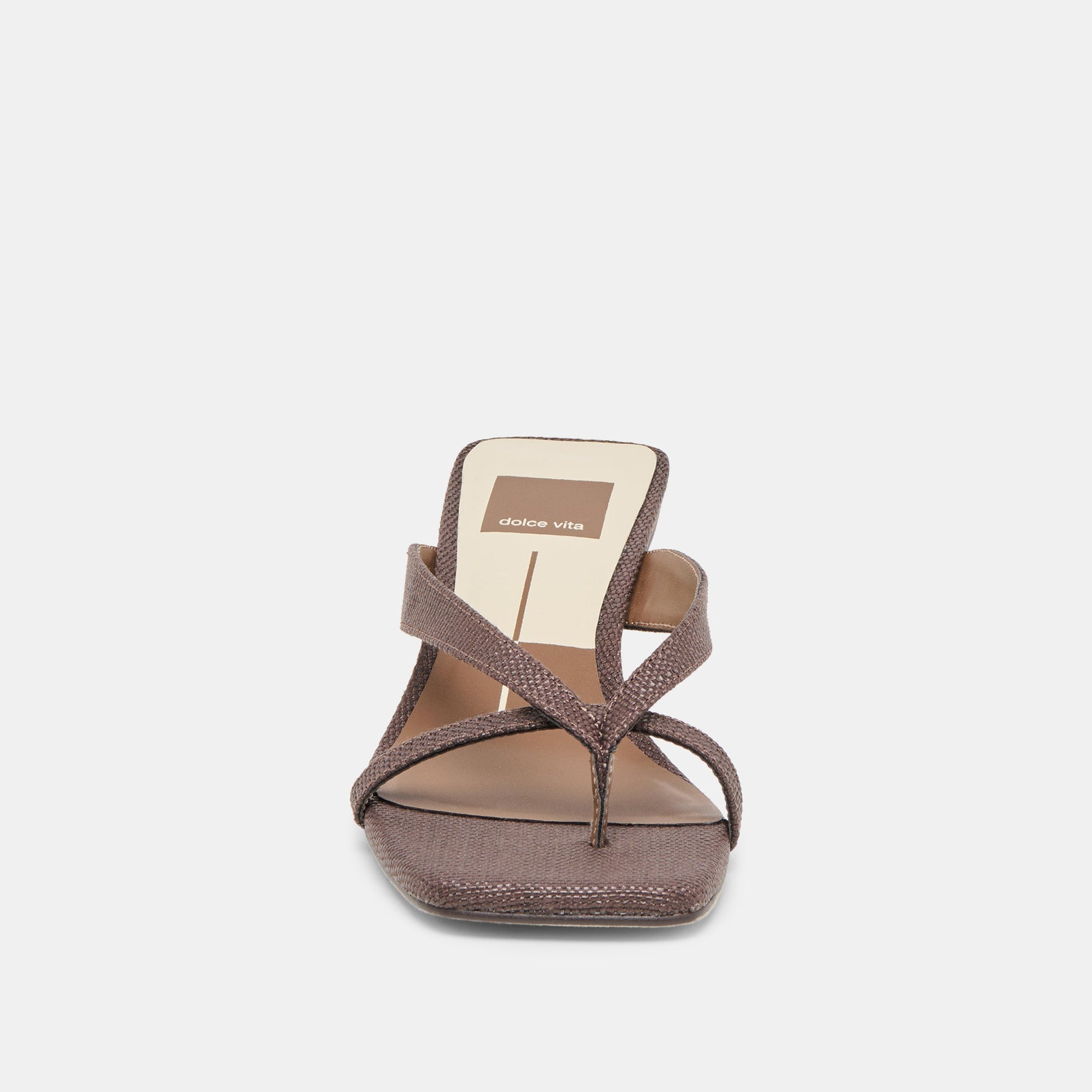Brevel Chocolate Raffia Heels
