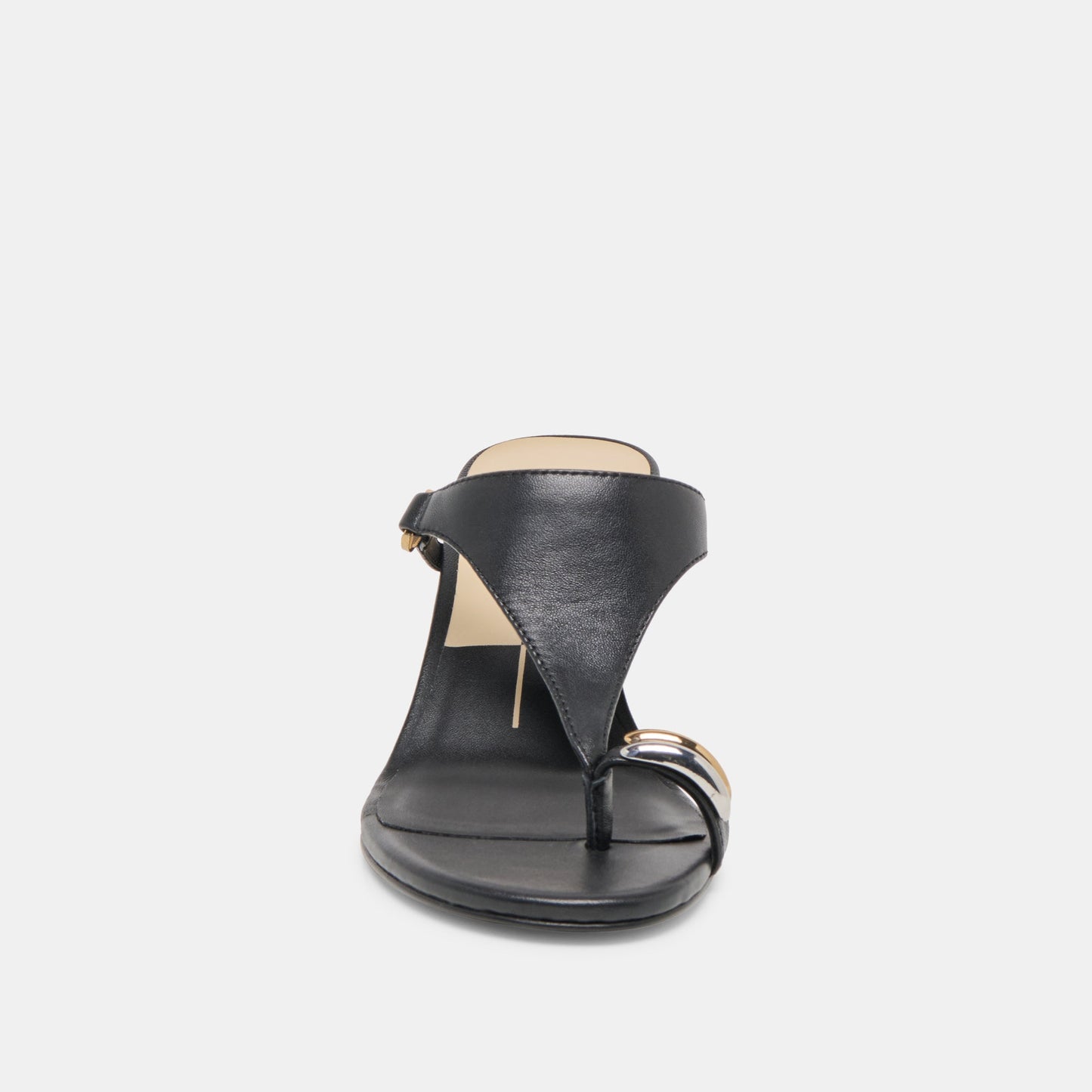Derrel Black Leather Heels