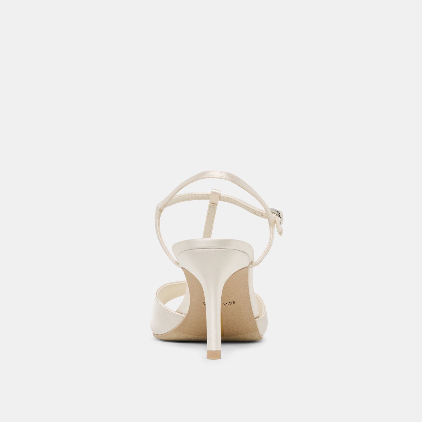 Hilery Off White Satin Heels