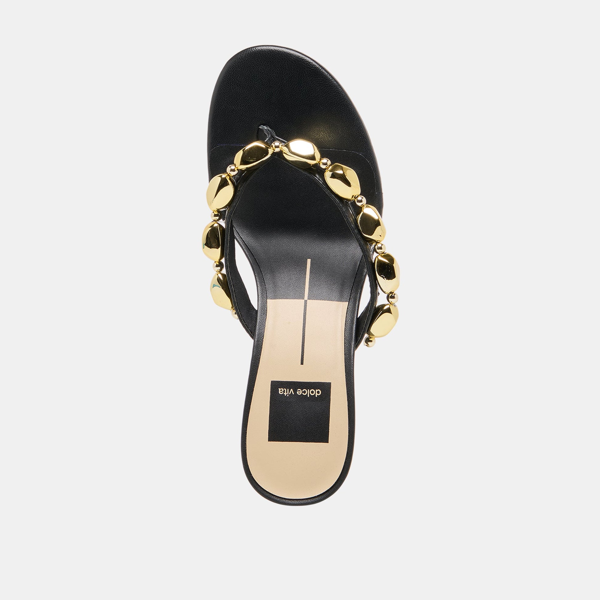 Daksie Black Leather Heels
