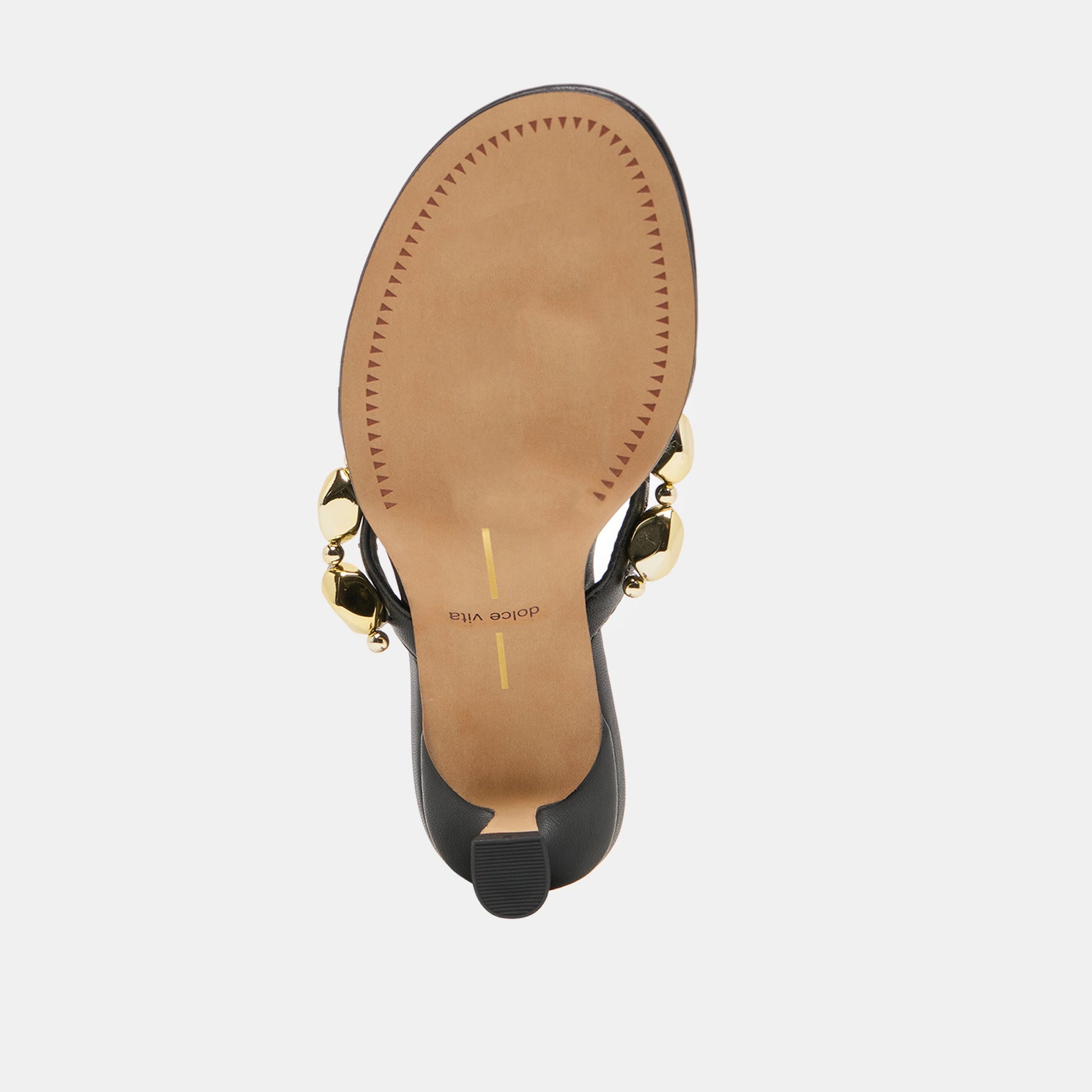 Daksie Black Leather Heels