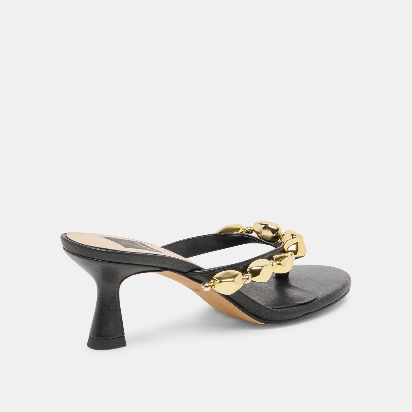 Daksie Black Leather Heels