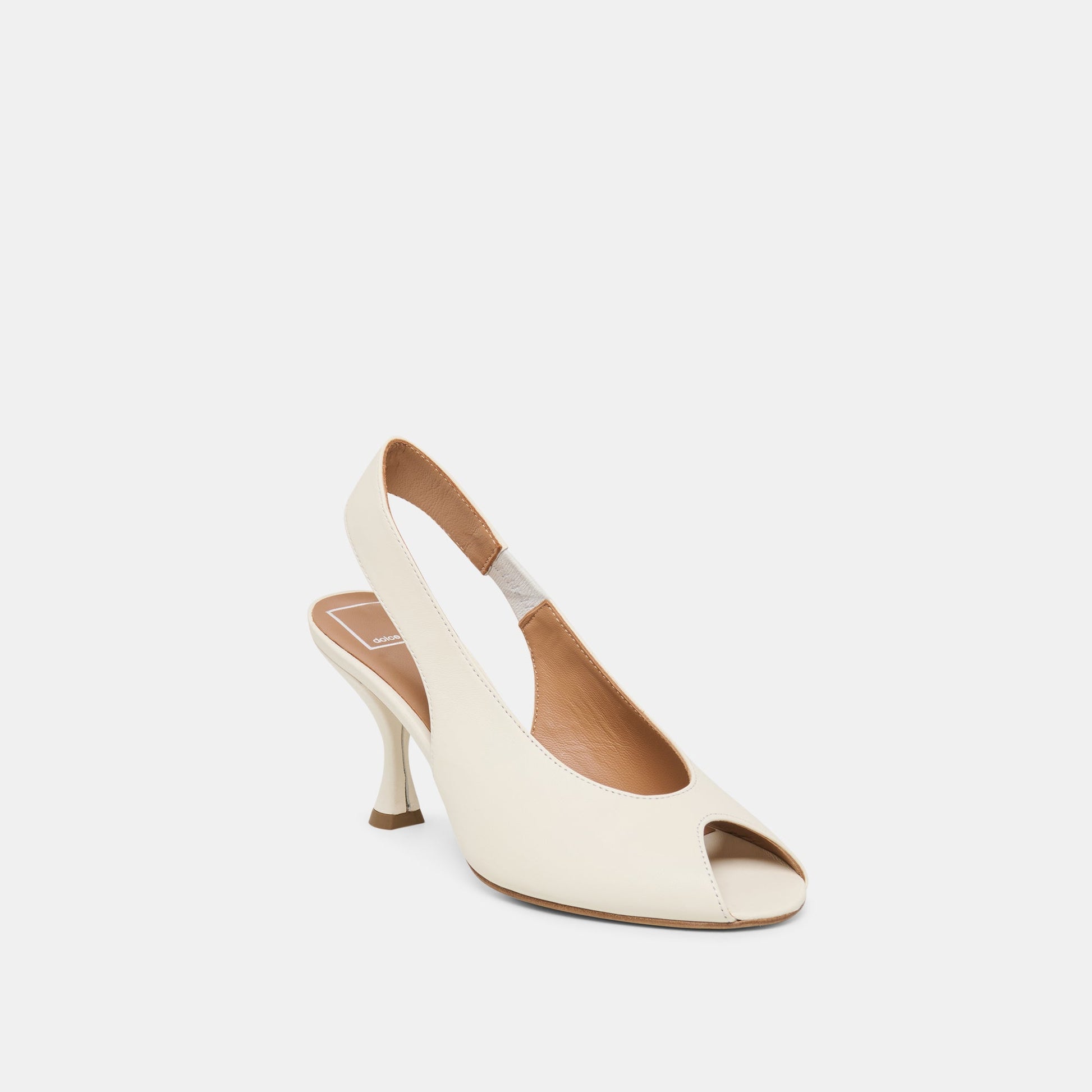 Madow Off White Leather Heels