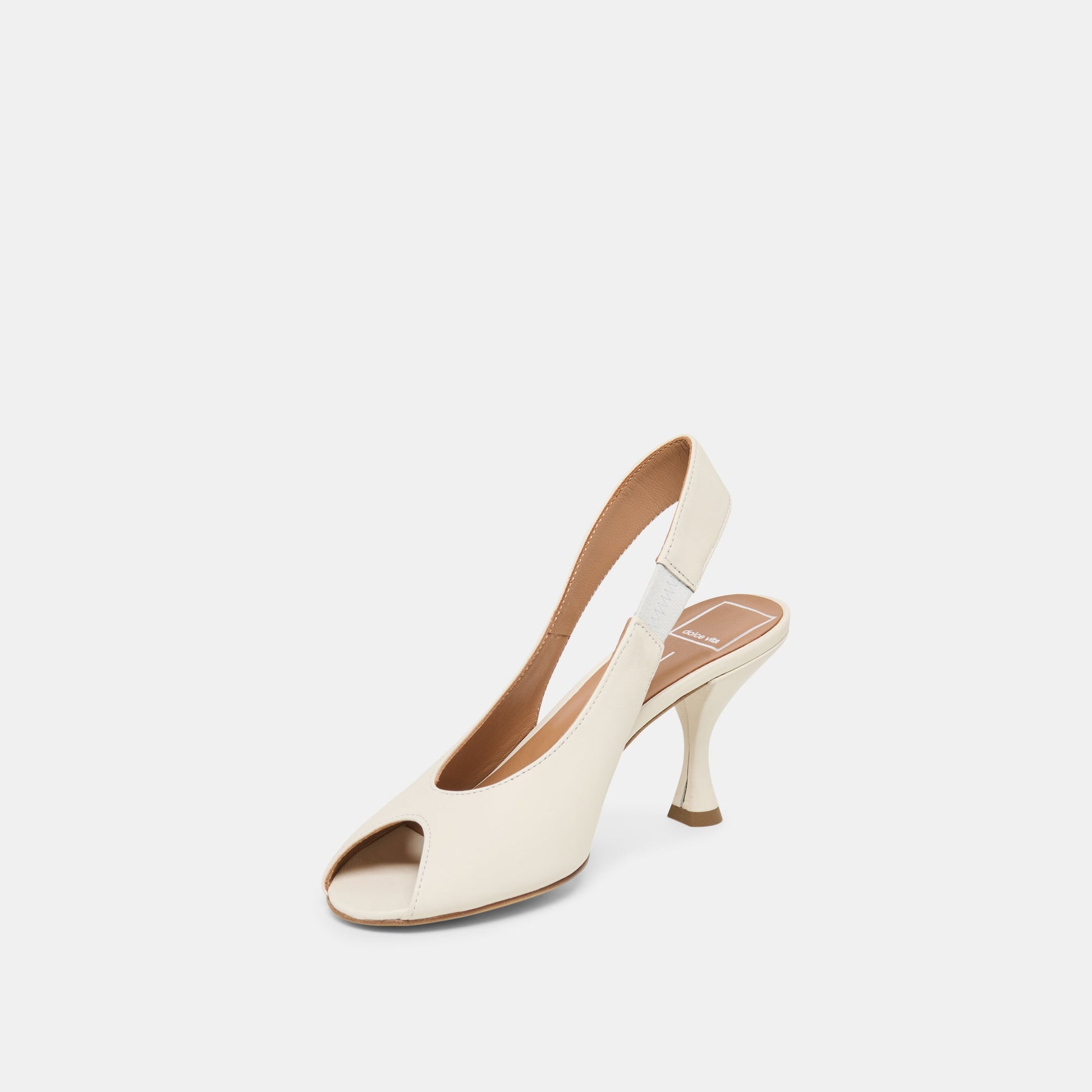 Madow Off White Leather Heels