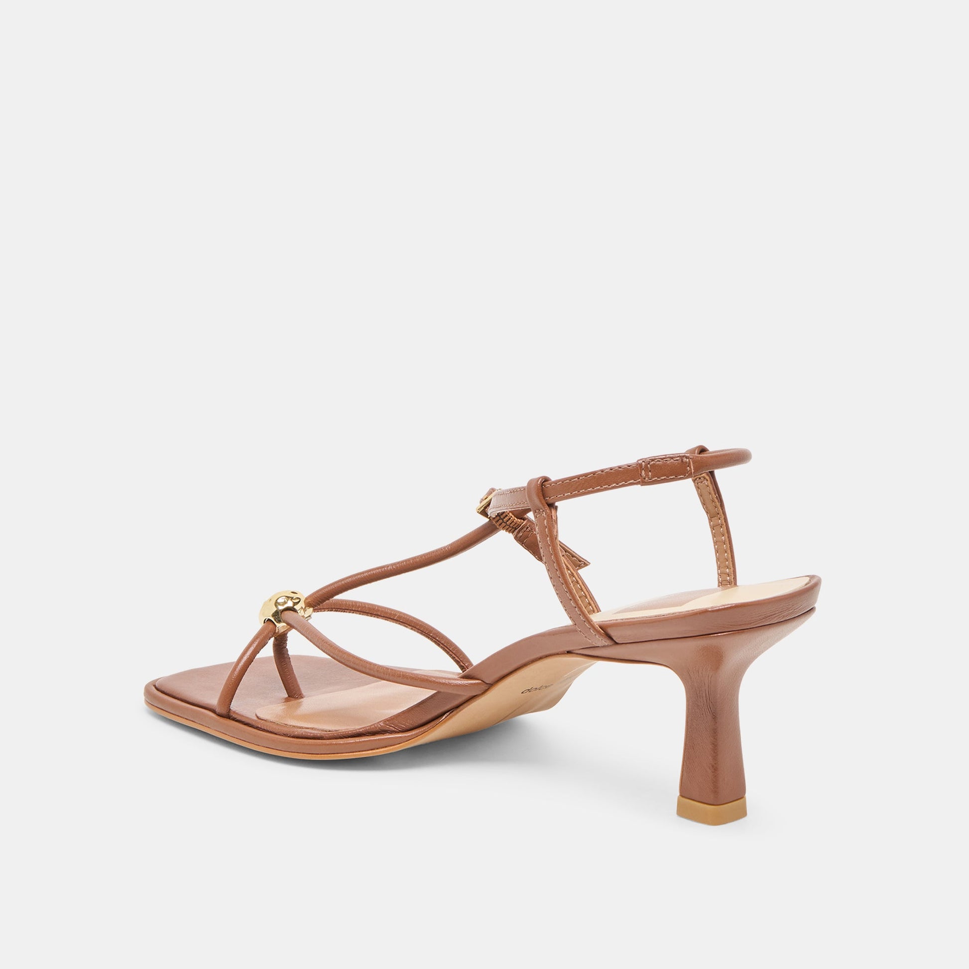 Mylee Cognac Leather Heels