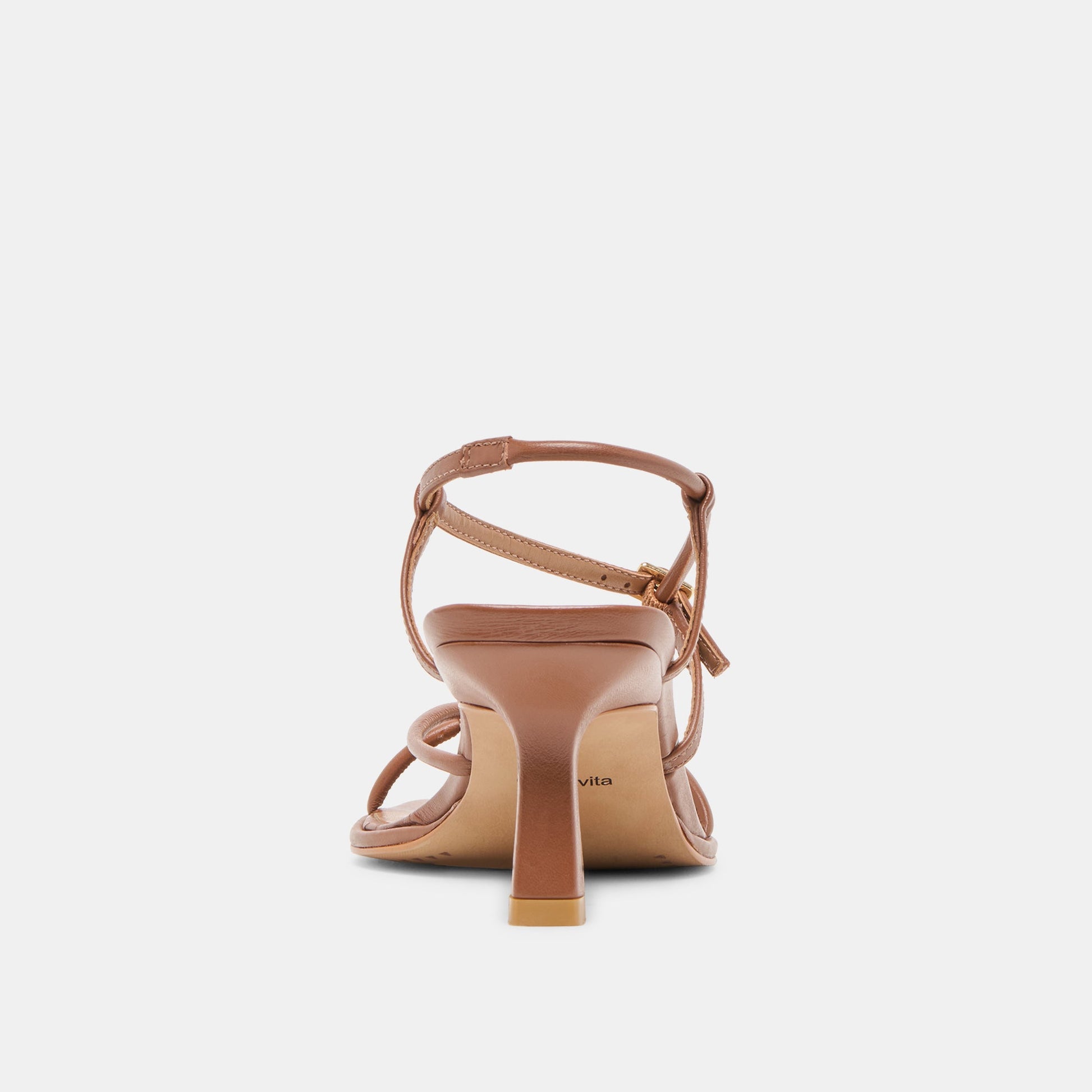 Mylee Cognac Leather Heels