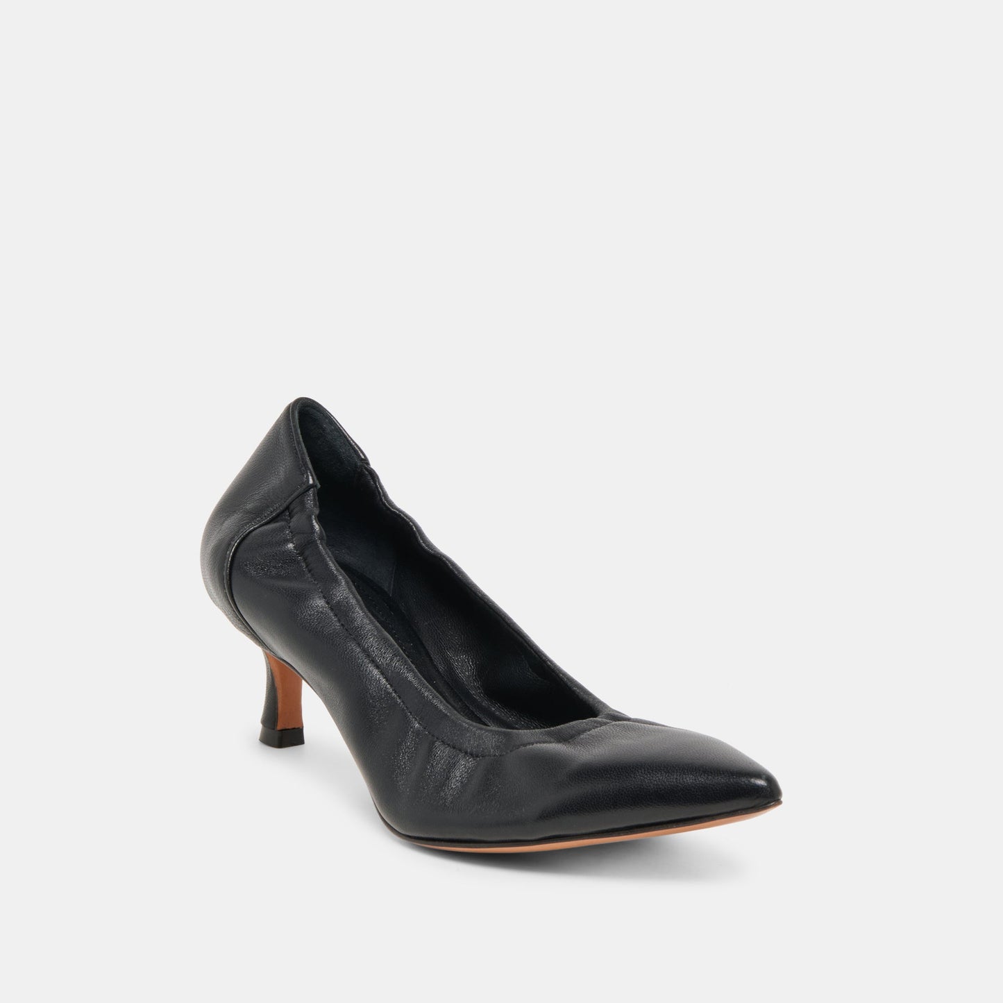 Celtin Black Leather Heels